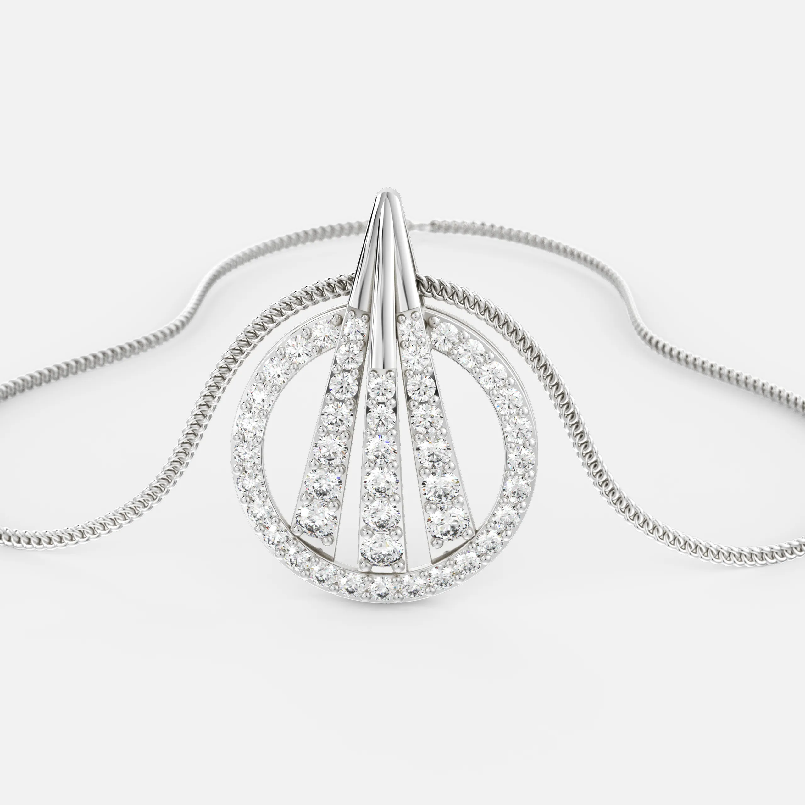 Regal Curve Diamond Pendant