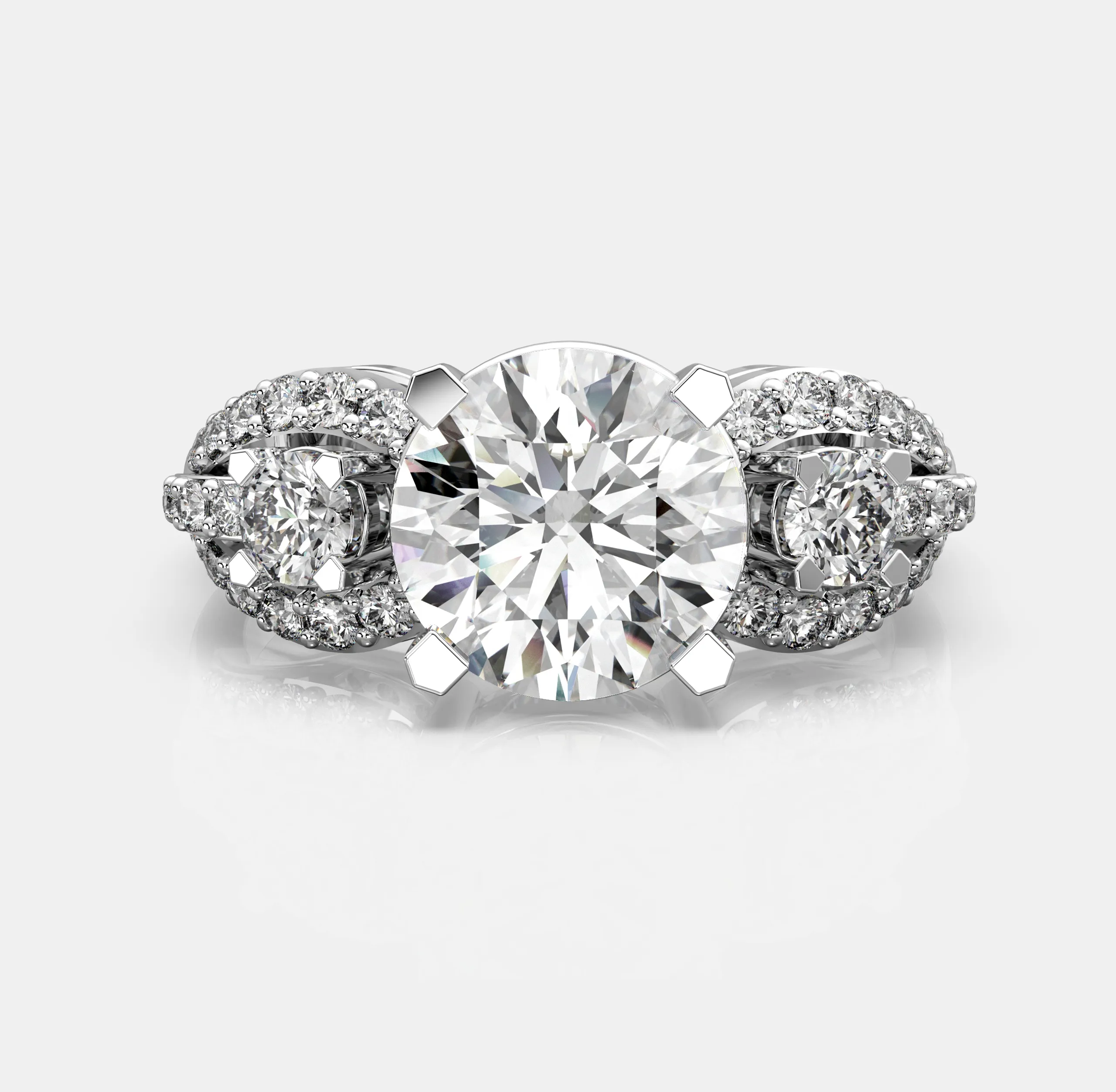 Radiant Crown Diamond Ring