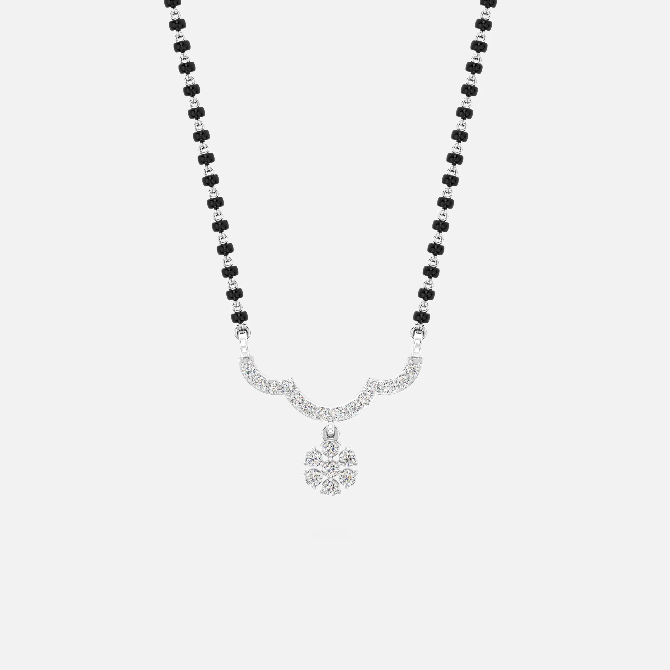 Diamond Wave Drop Mangalsutra