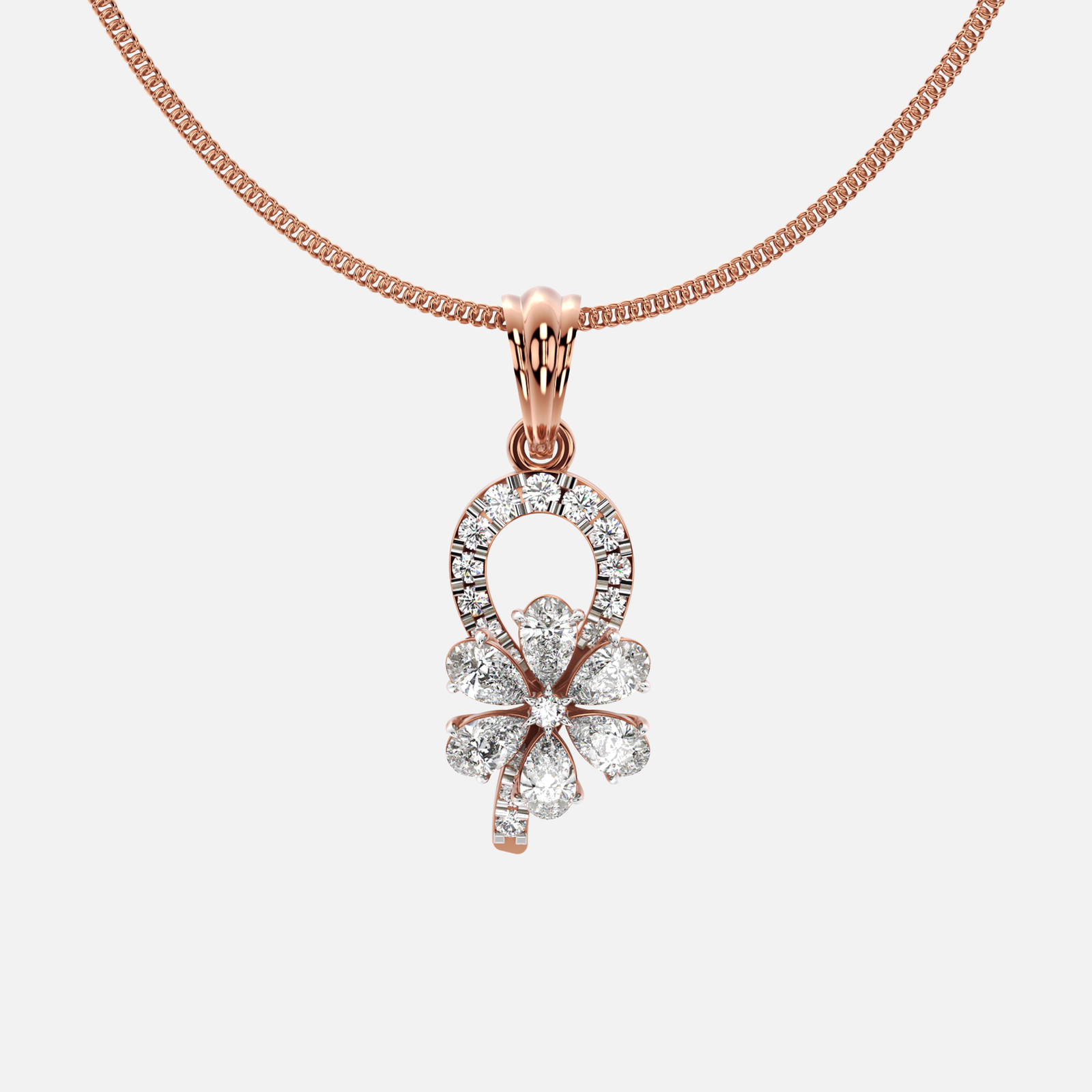 Flora Loop Diamond Pendant