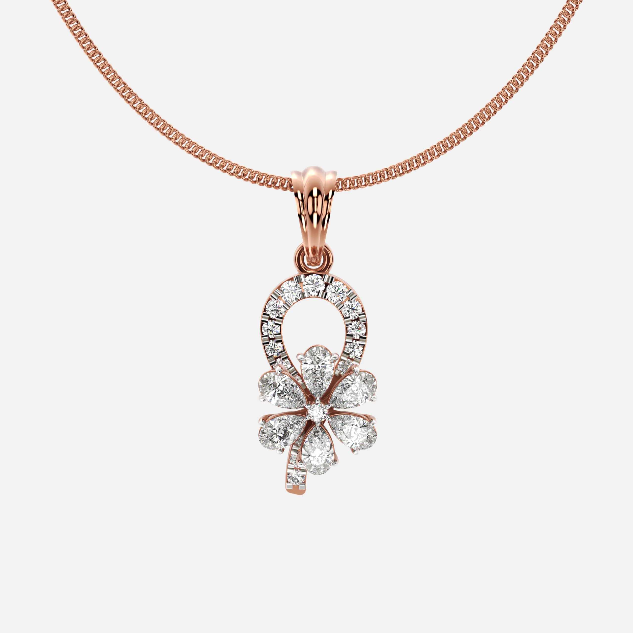 Flora Loop Diamond Pendant
