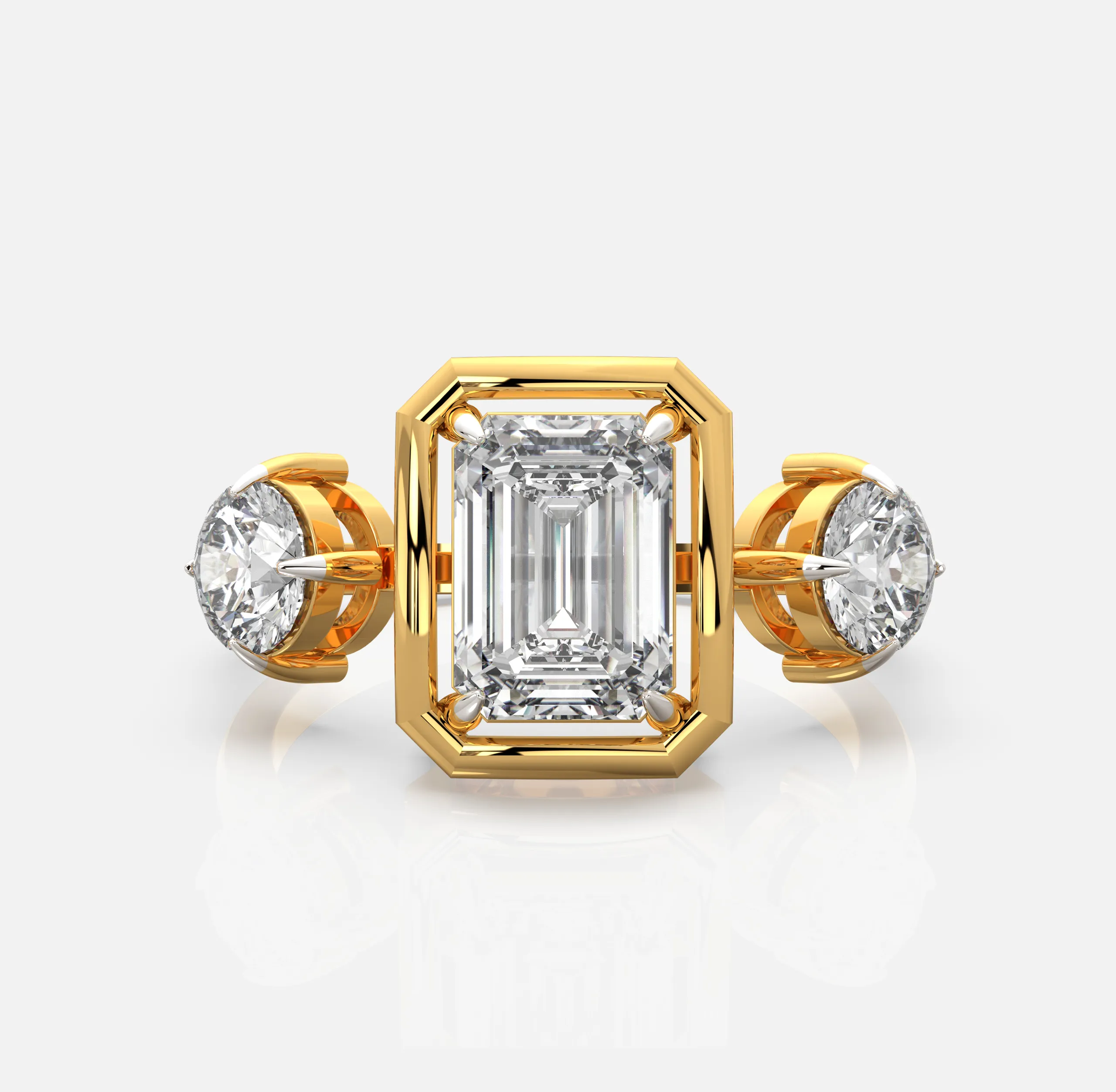Eminence Three-Stone Ring