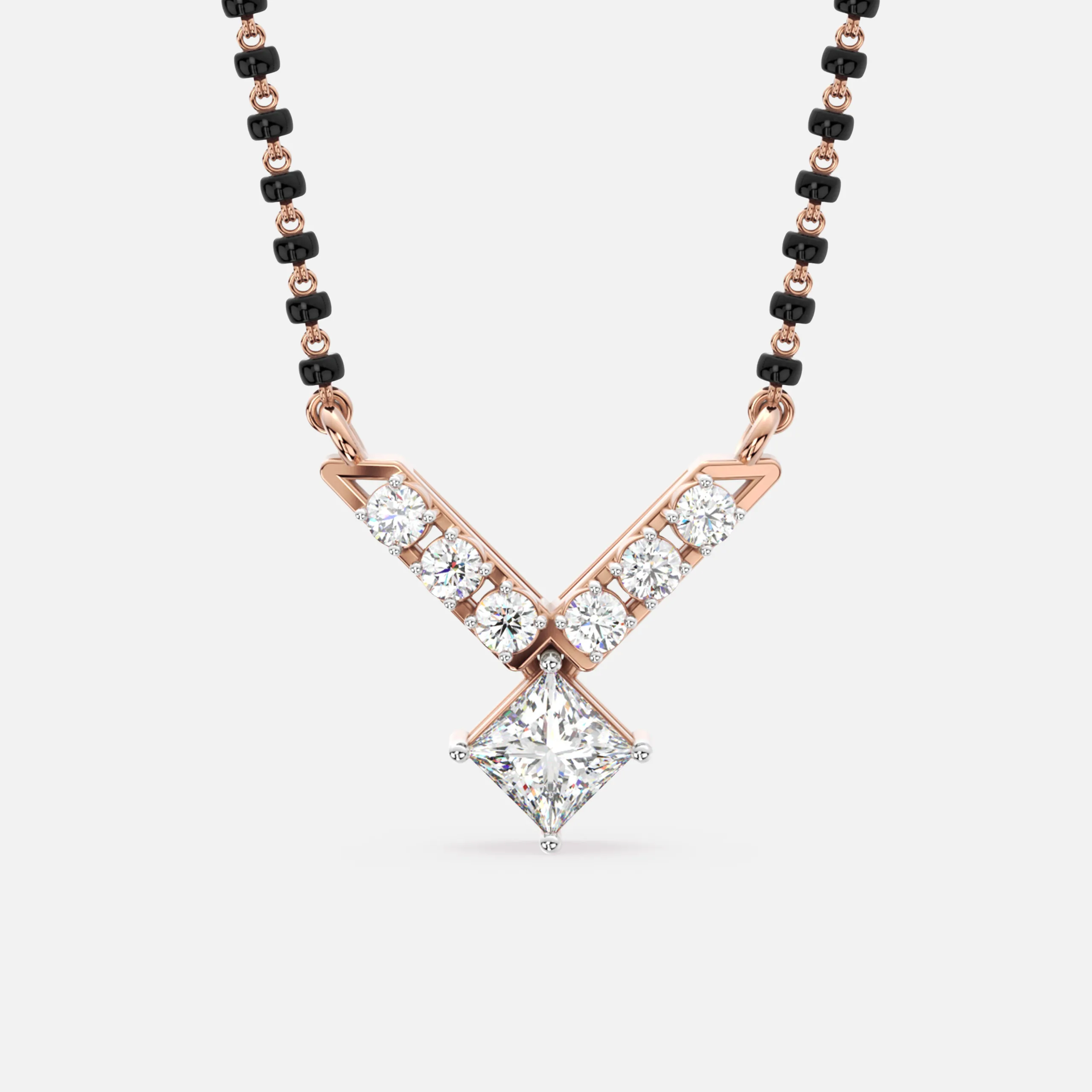 Regal V Drop Diamond Mangalsutra