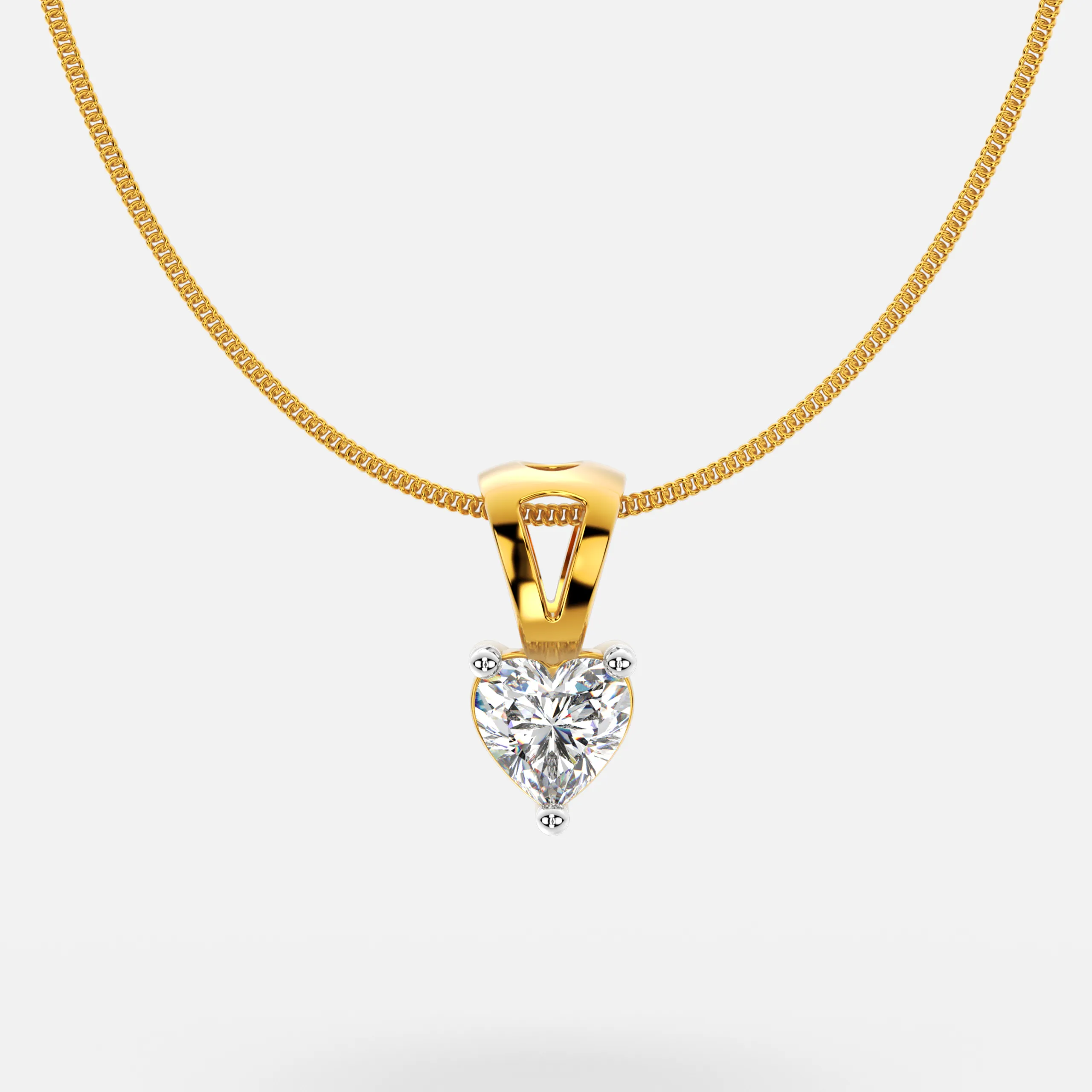 Heart Halo Diamond Pendant