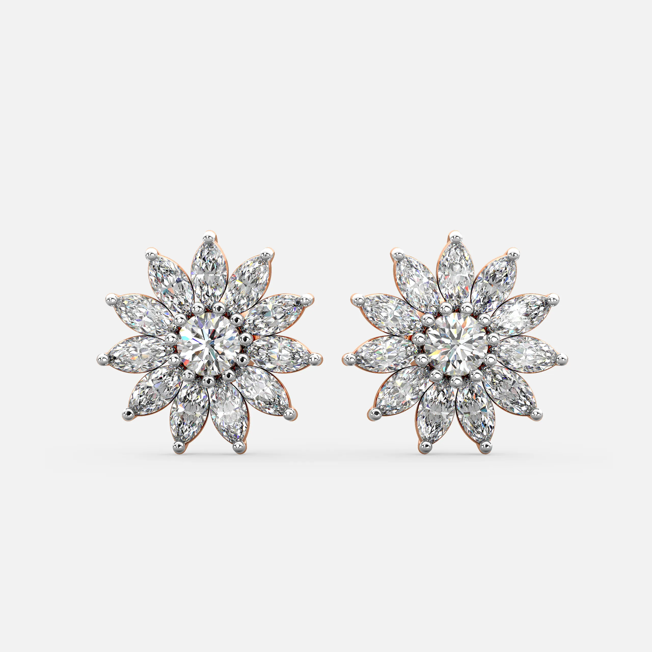 Luxe Flora Diamond Studs