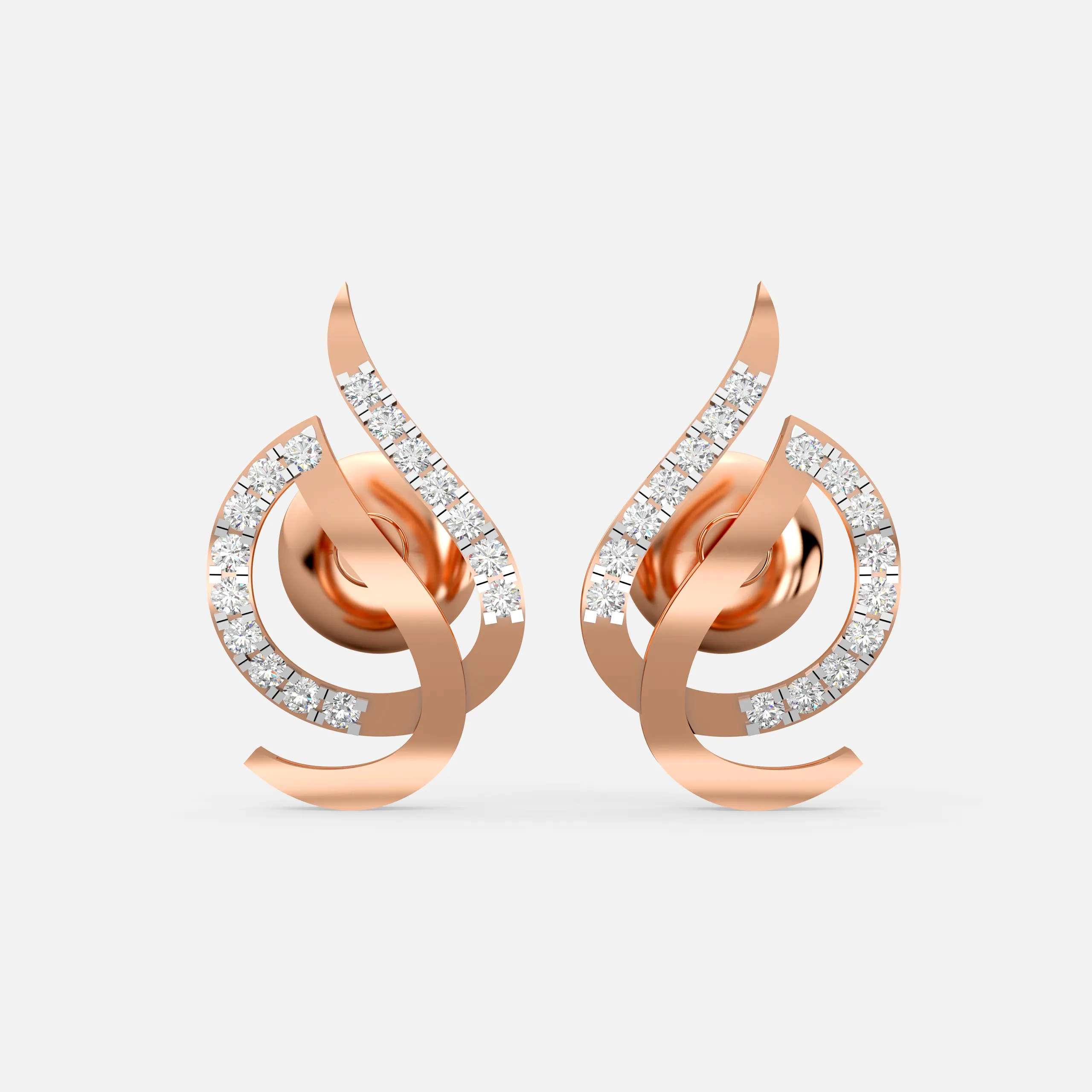 Luxe Twist Diamond Earrings