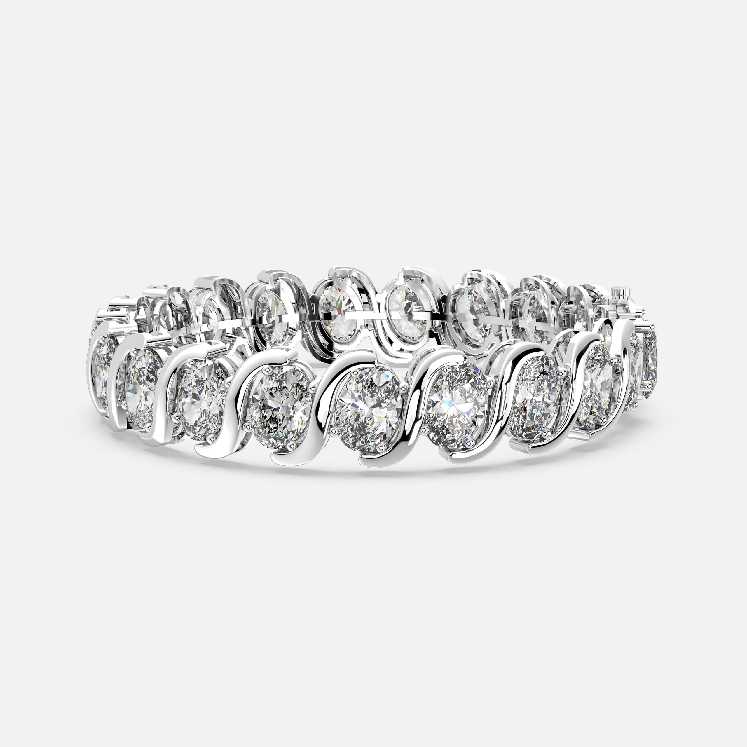 Serpentine Link Diamond Bracelet