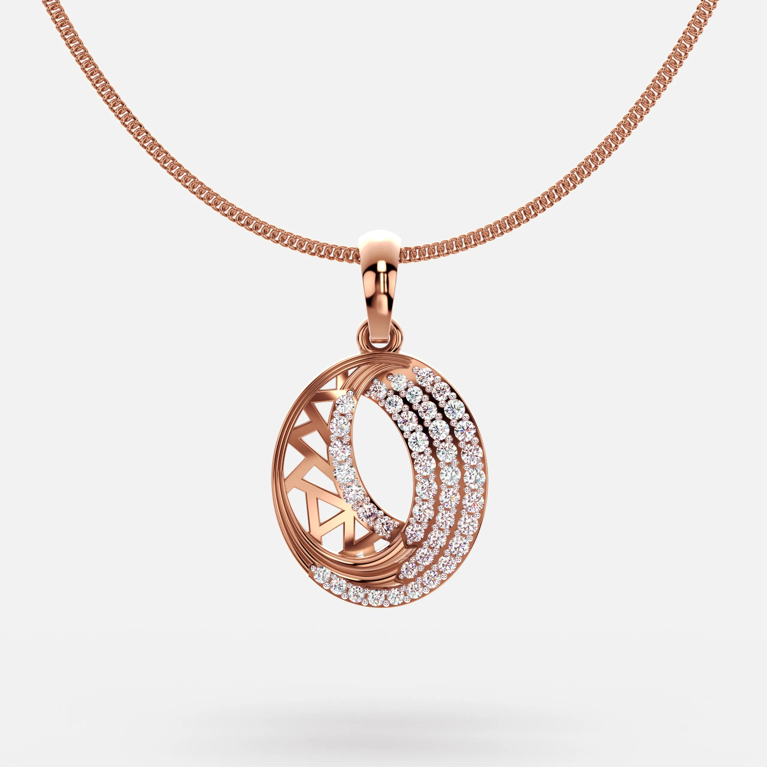 Luna Halo Diamond Pendant