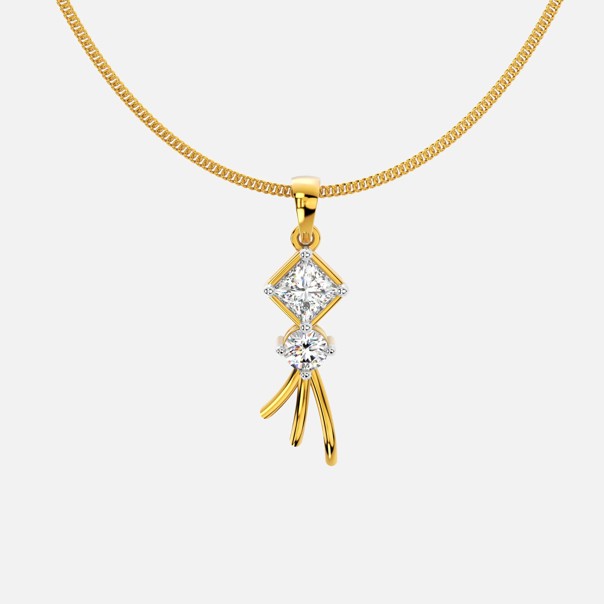 Dual Luxury Diamond Pendant