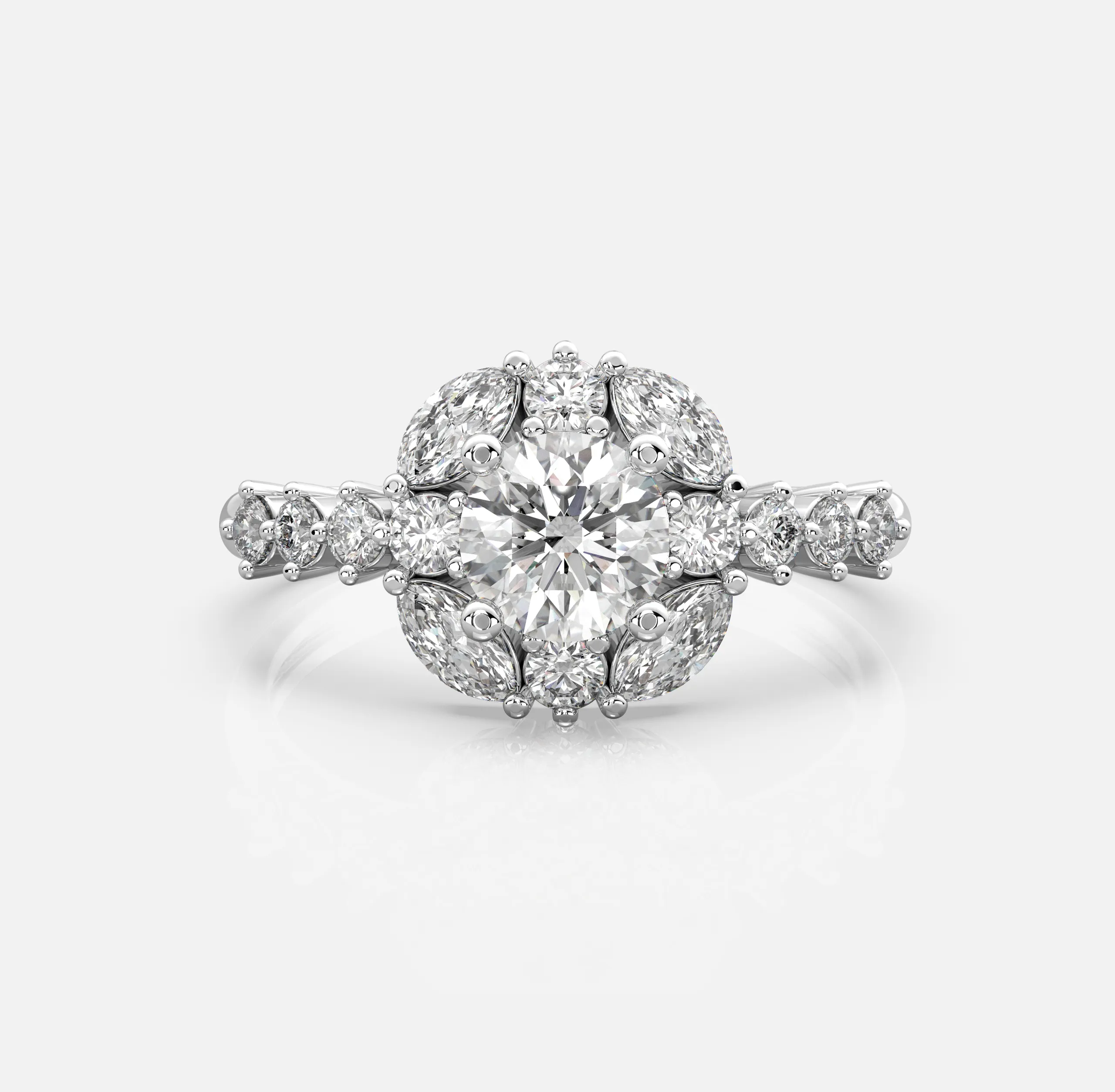 Diamond Fleur Ring