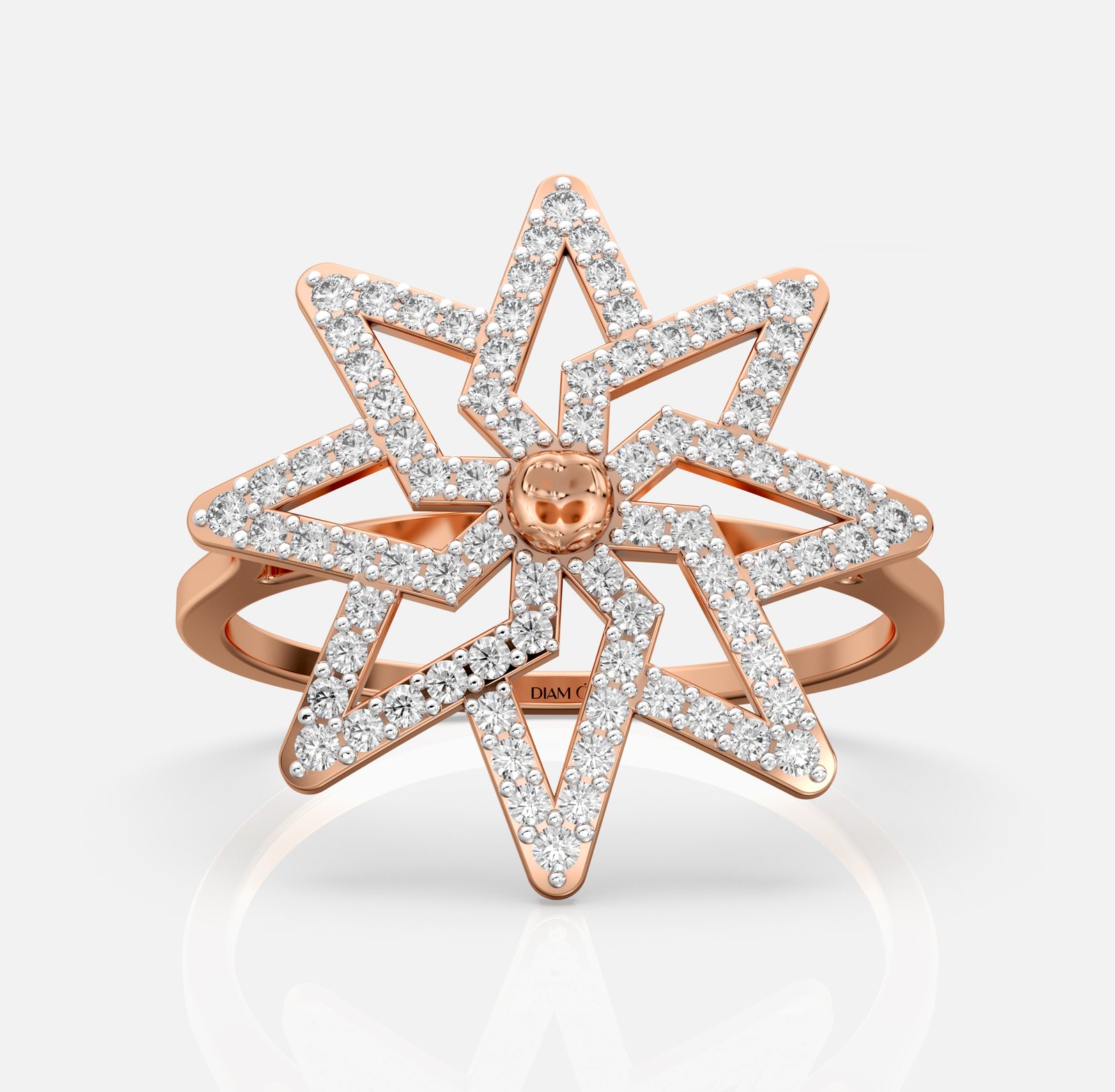 Pinwheel Star Diamond Ring