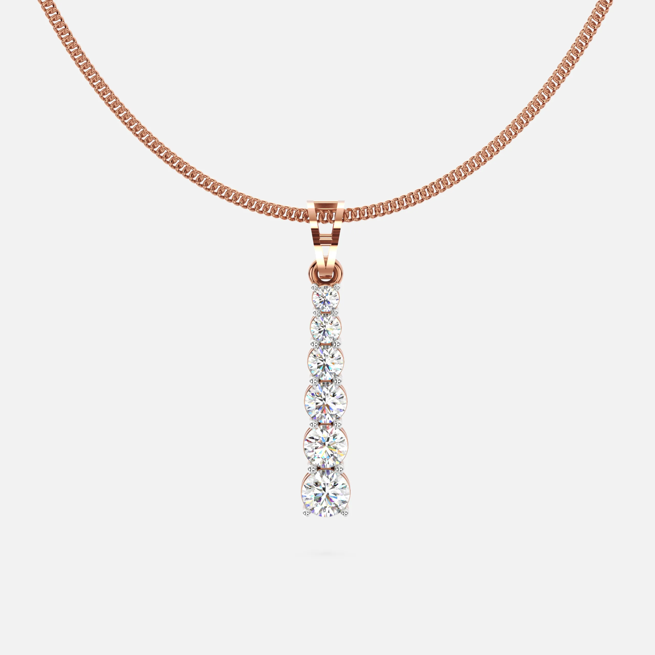 Lustre Cascade Diamond Pendant