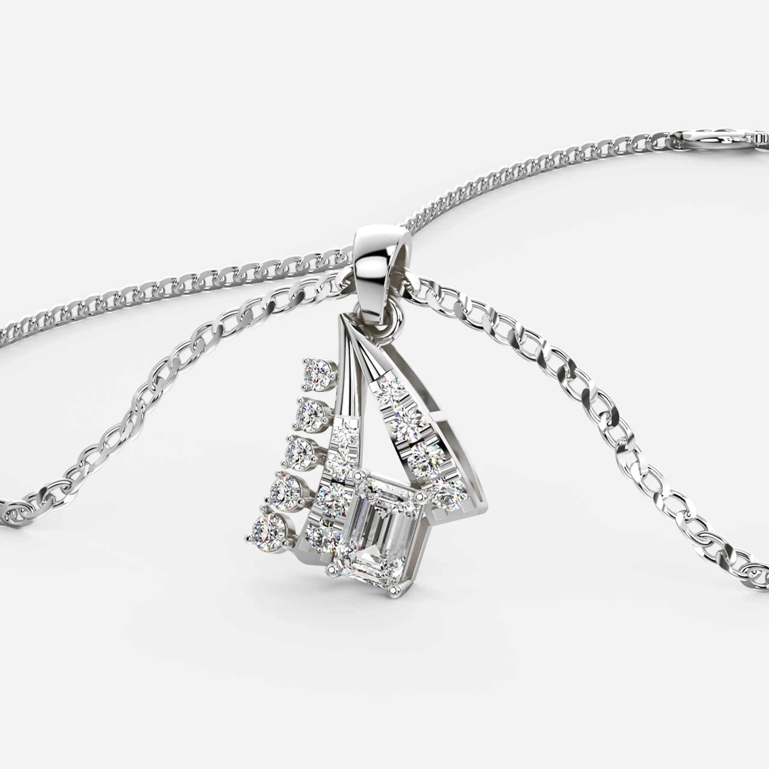 Aurora Crest Diamond Pendant