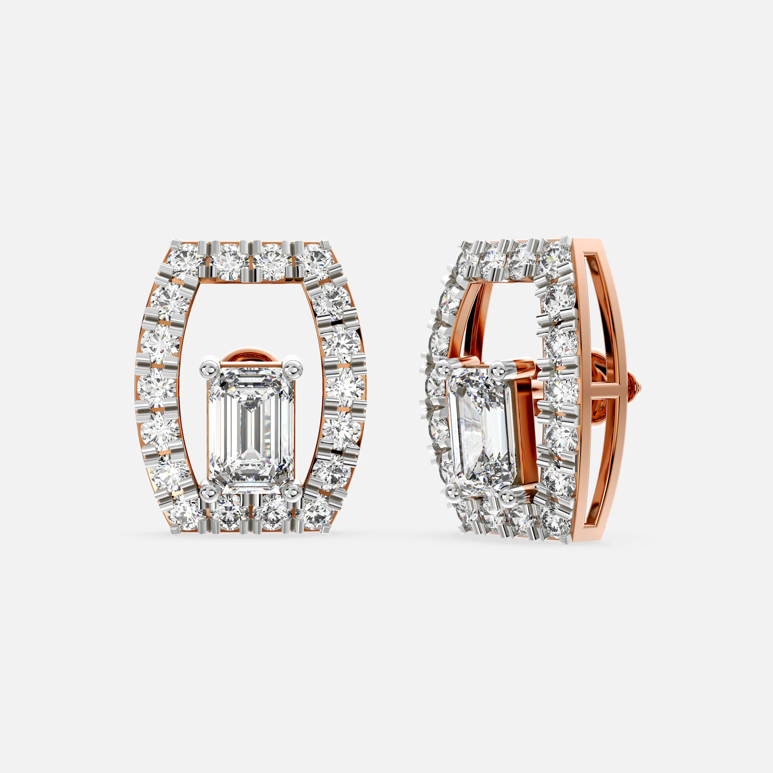 Radiance Frame Diamond Earrings