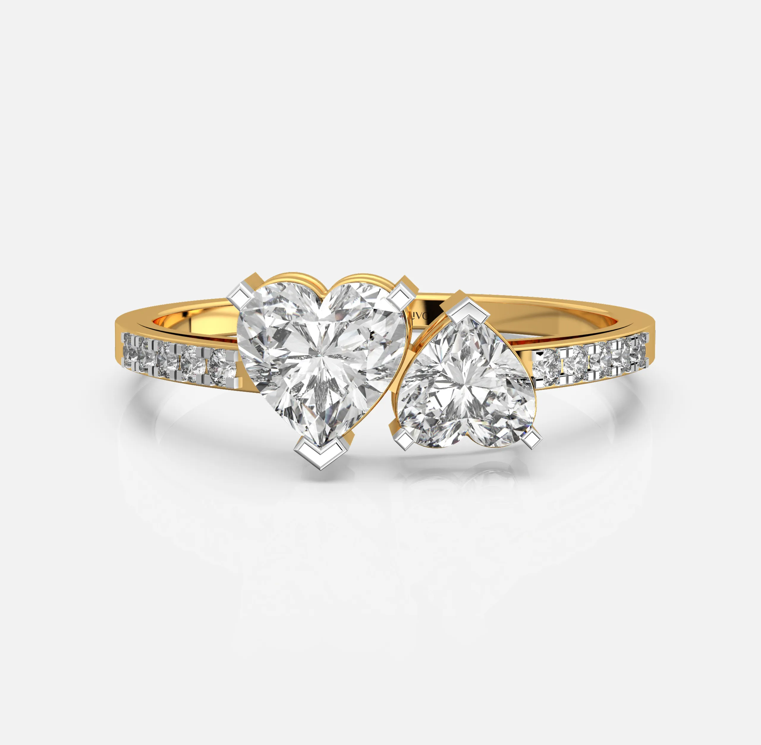 Amoris Twin Heart Diamond Ring