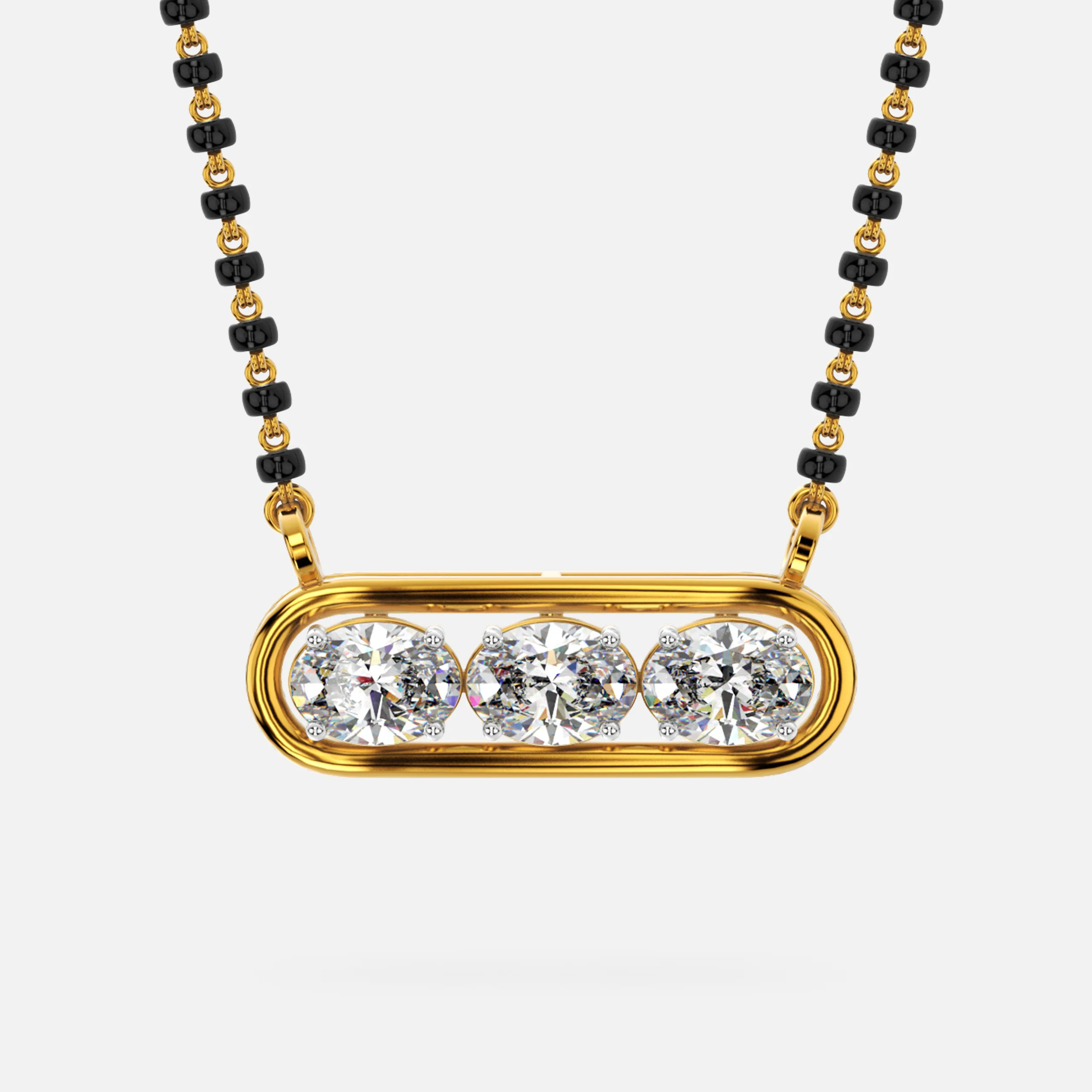 Trinity Bar Diamond Mangalsutra