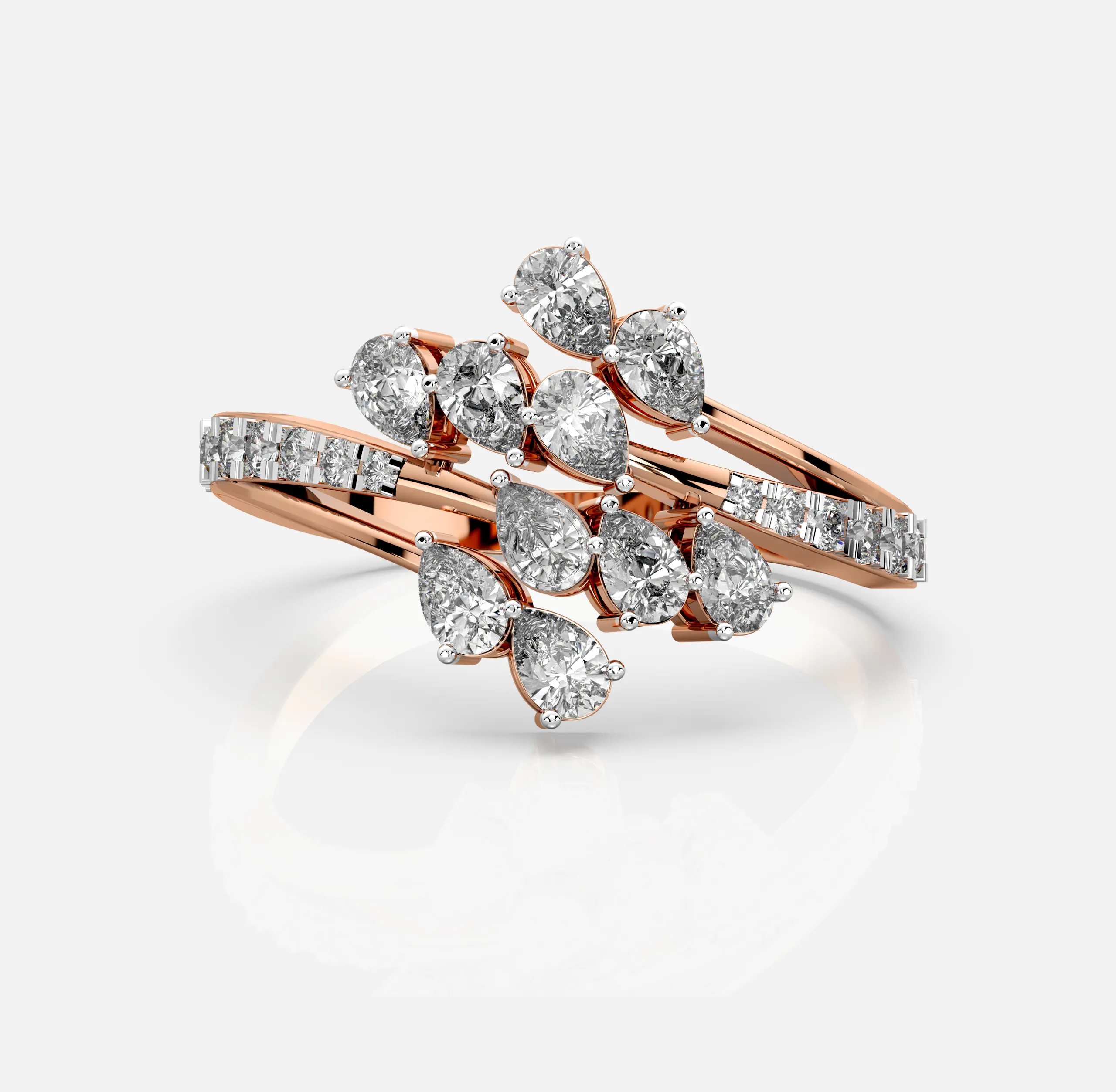 Crystal Bloom Diamond Ring