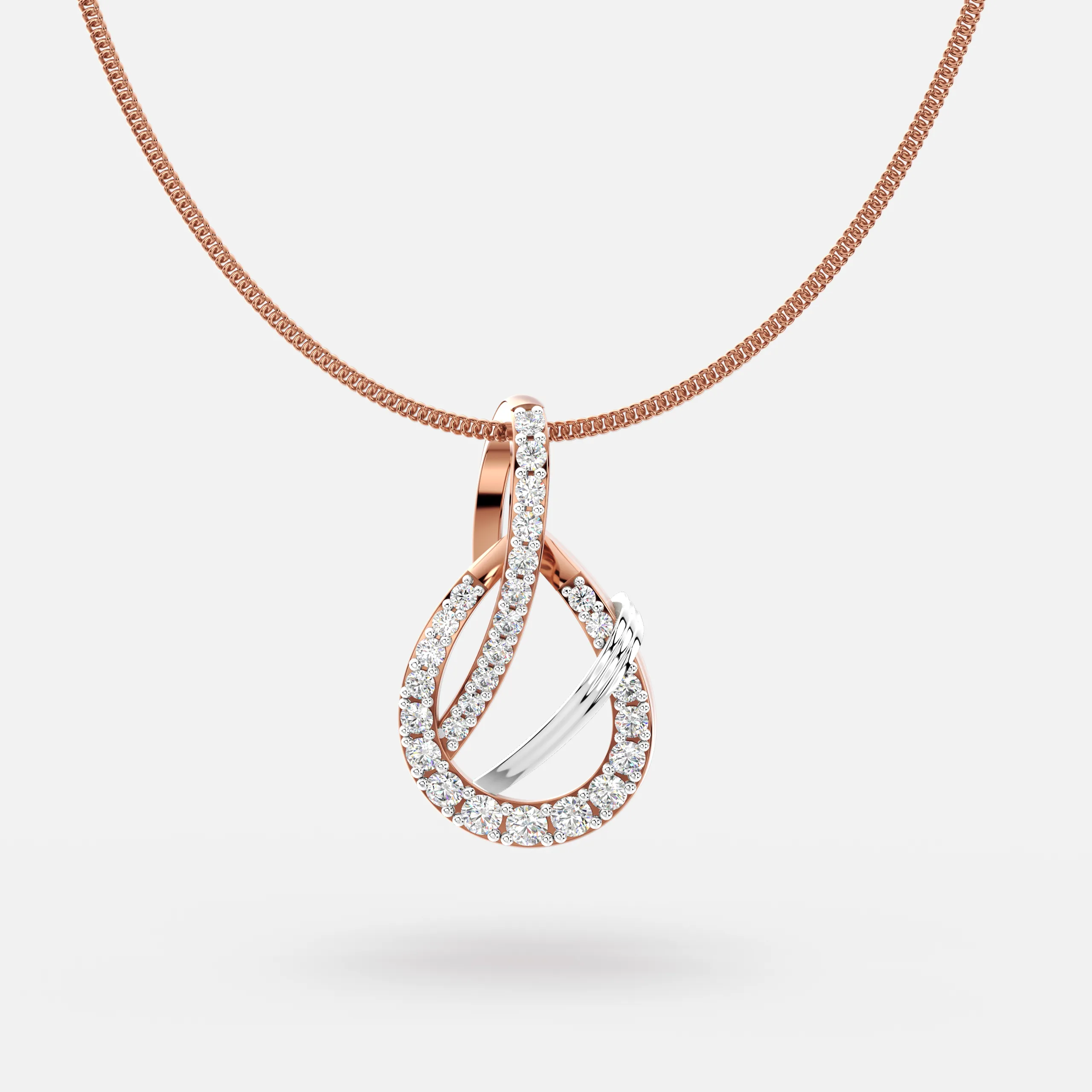 Infinity Twist Drop Pendant