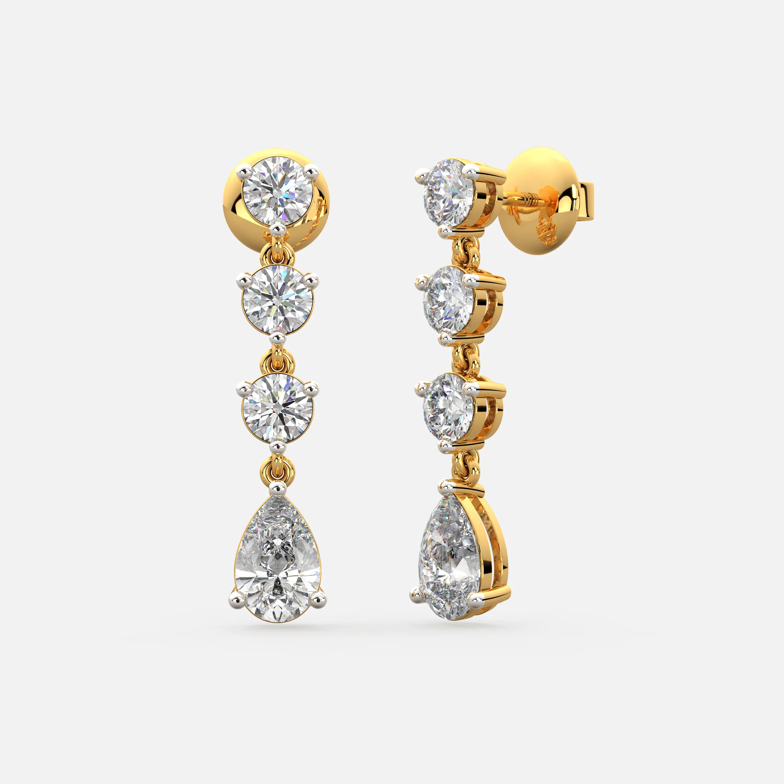 Celeste Drop Diamond Earrings