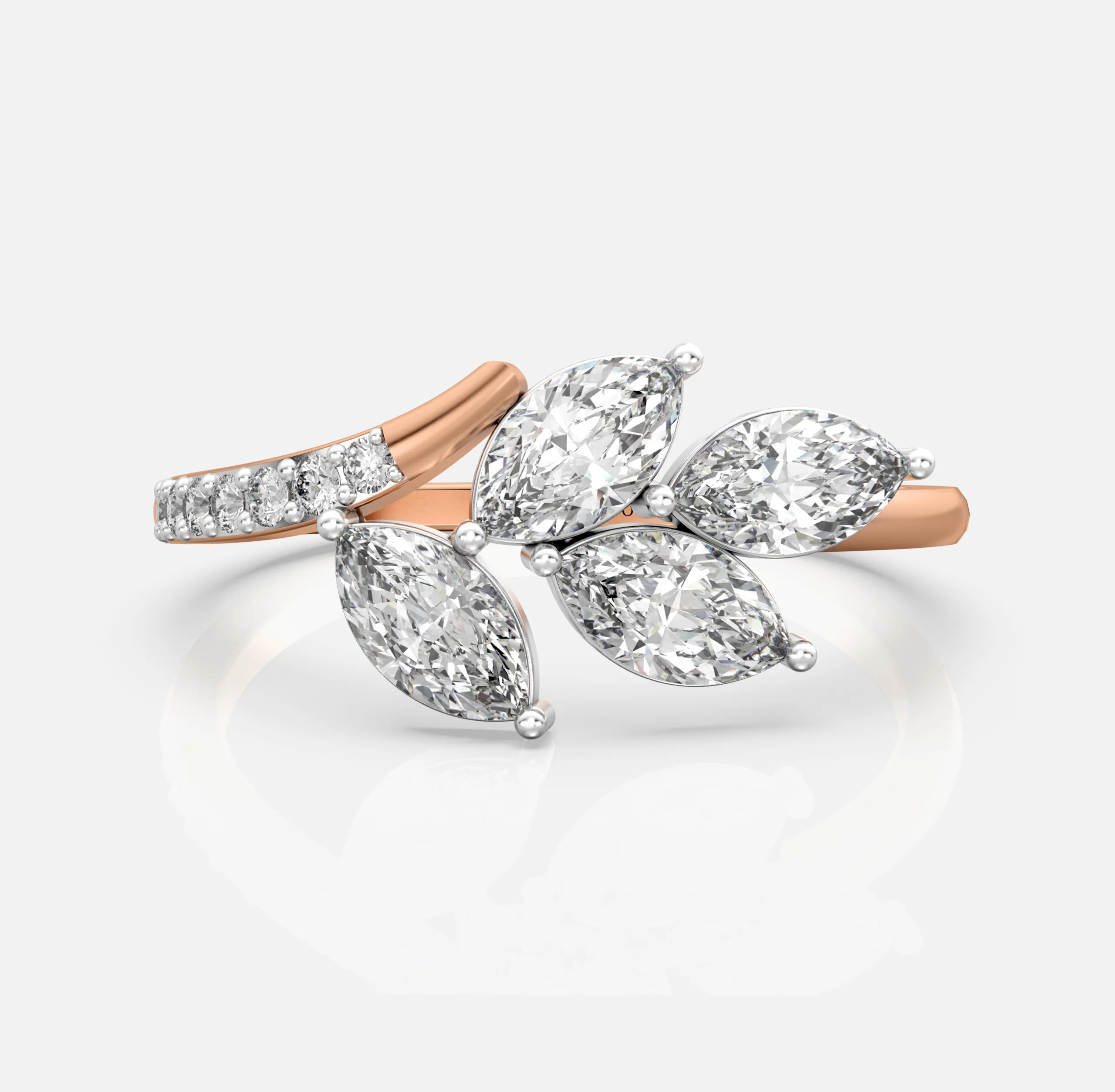 Petal Drift Diamond Ring