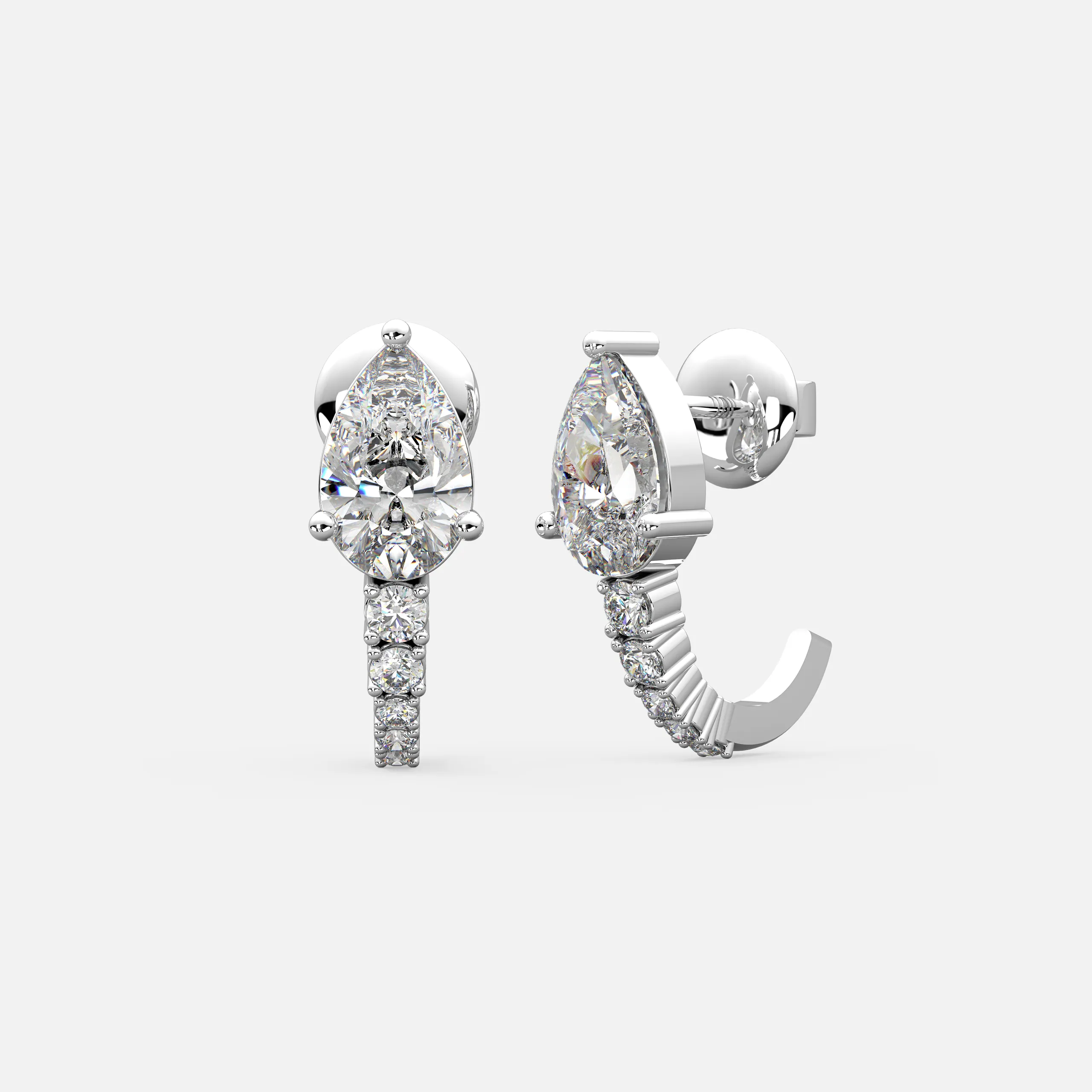 Pear Grace Diamond Earrings