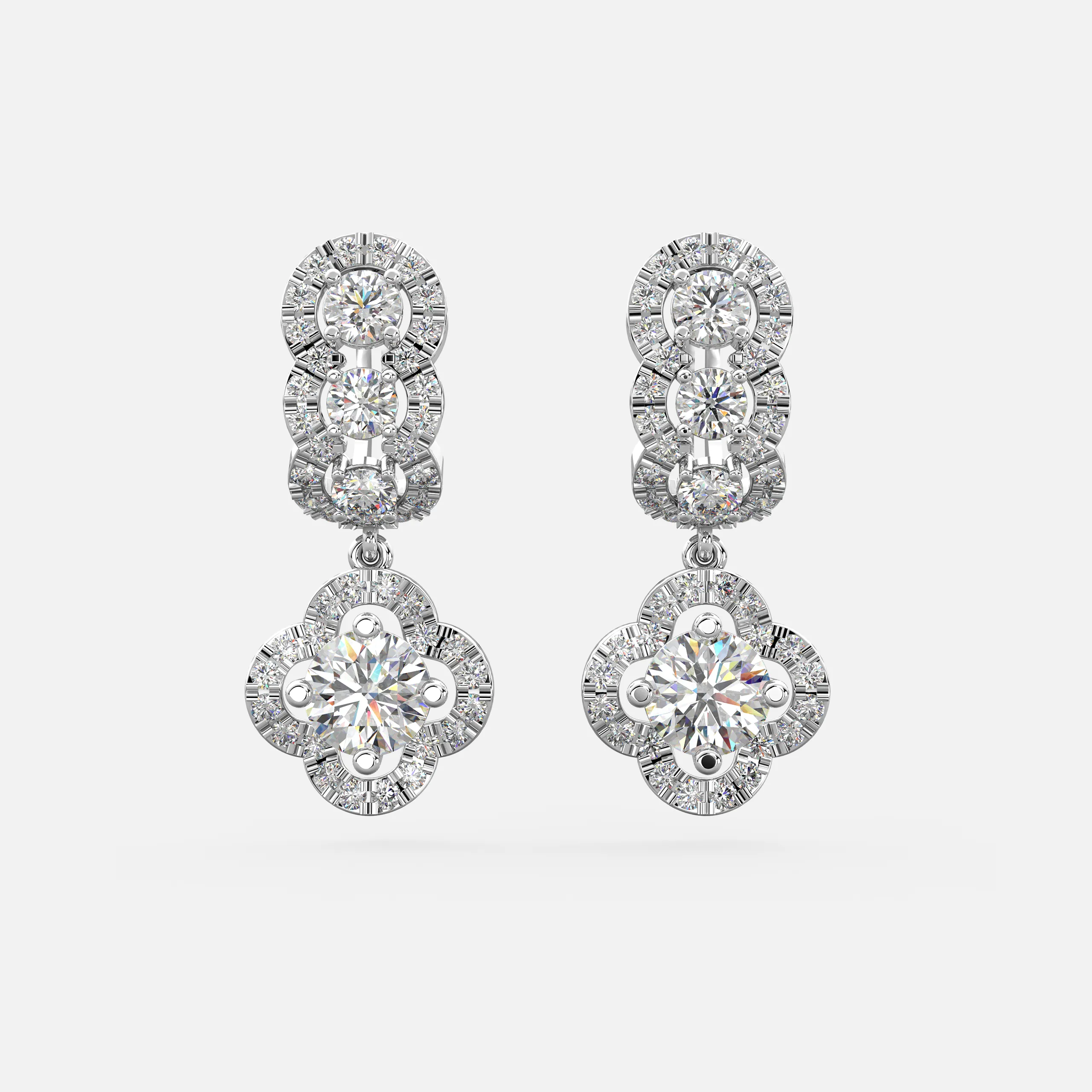 Imperial Clover Diamond Earrings