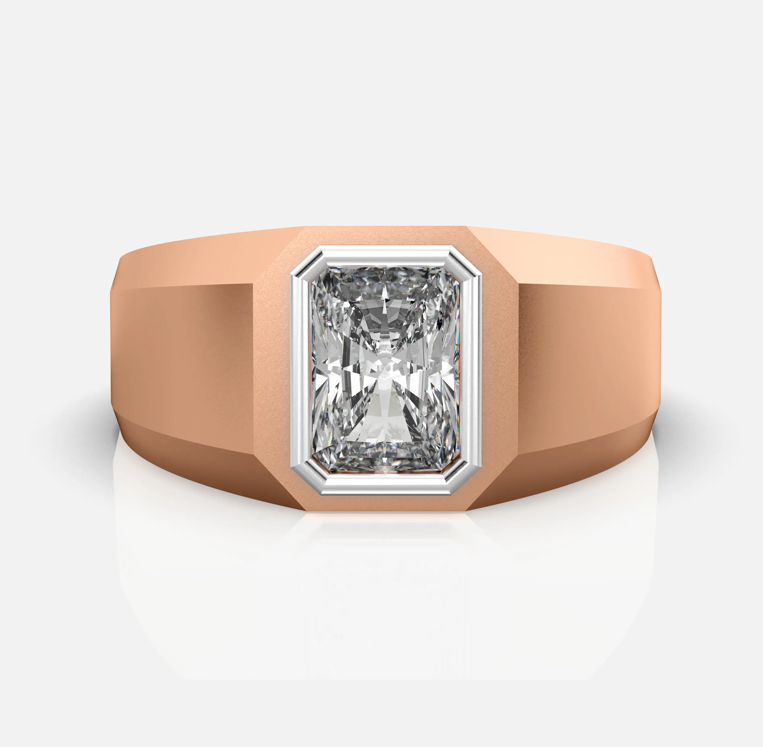 Radiant Solitaire Men’s Ring