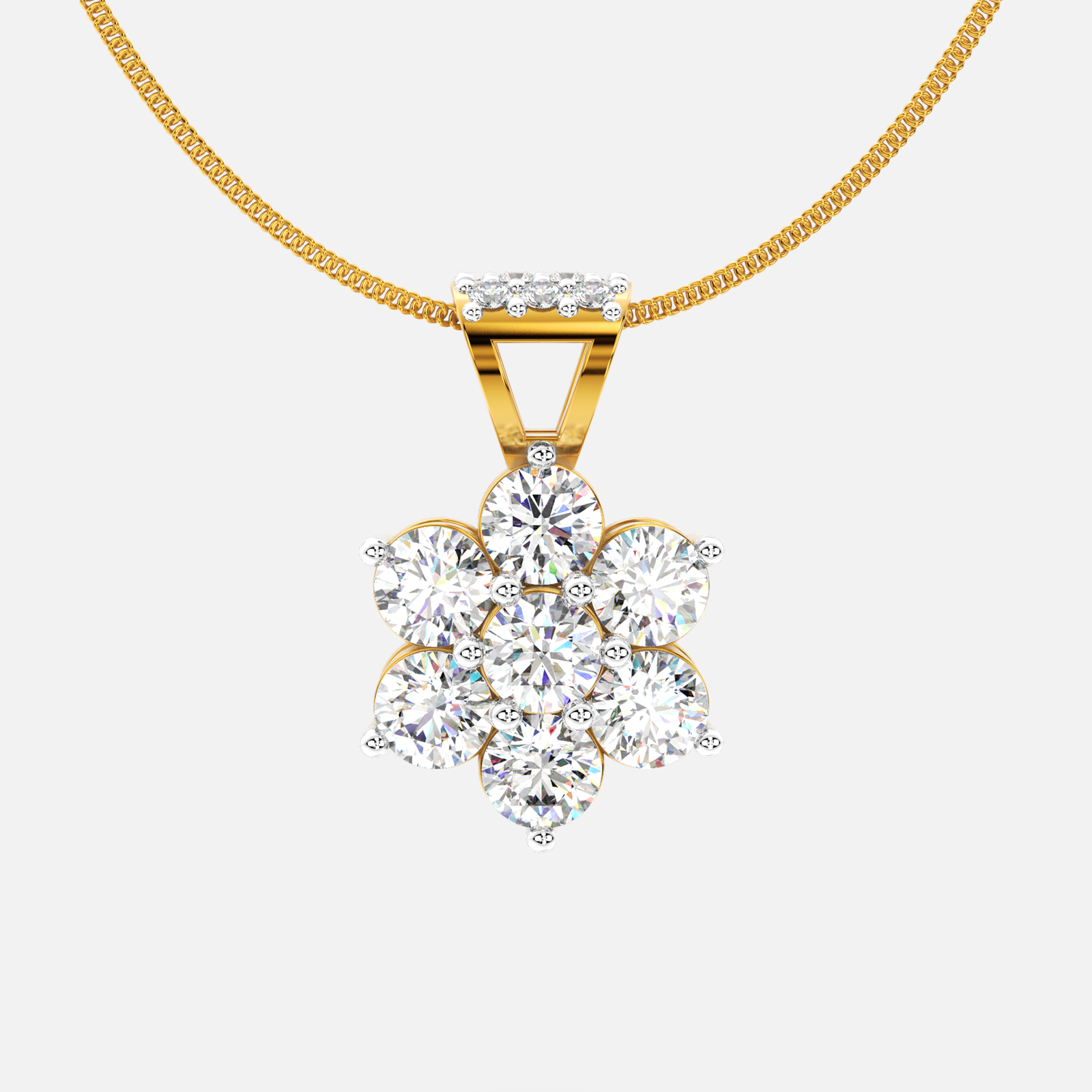 Glisten Diamond Cluster Pendant