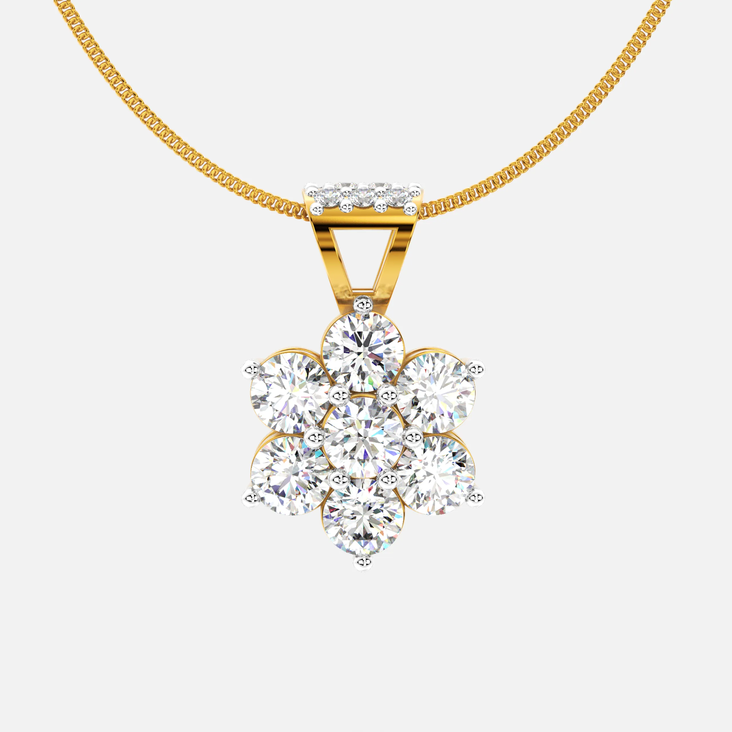 Glisten Diamond Cluster Pendant