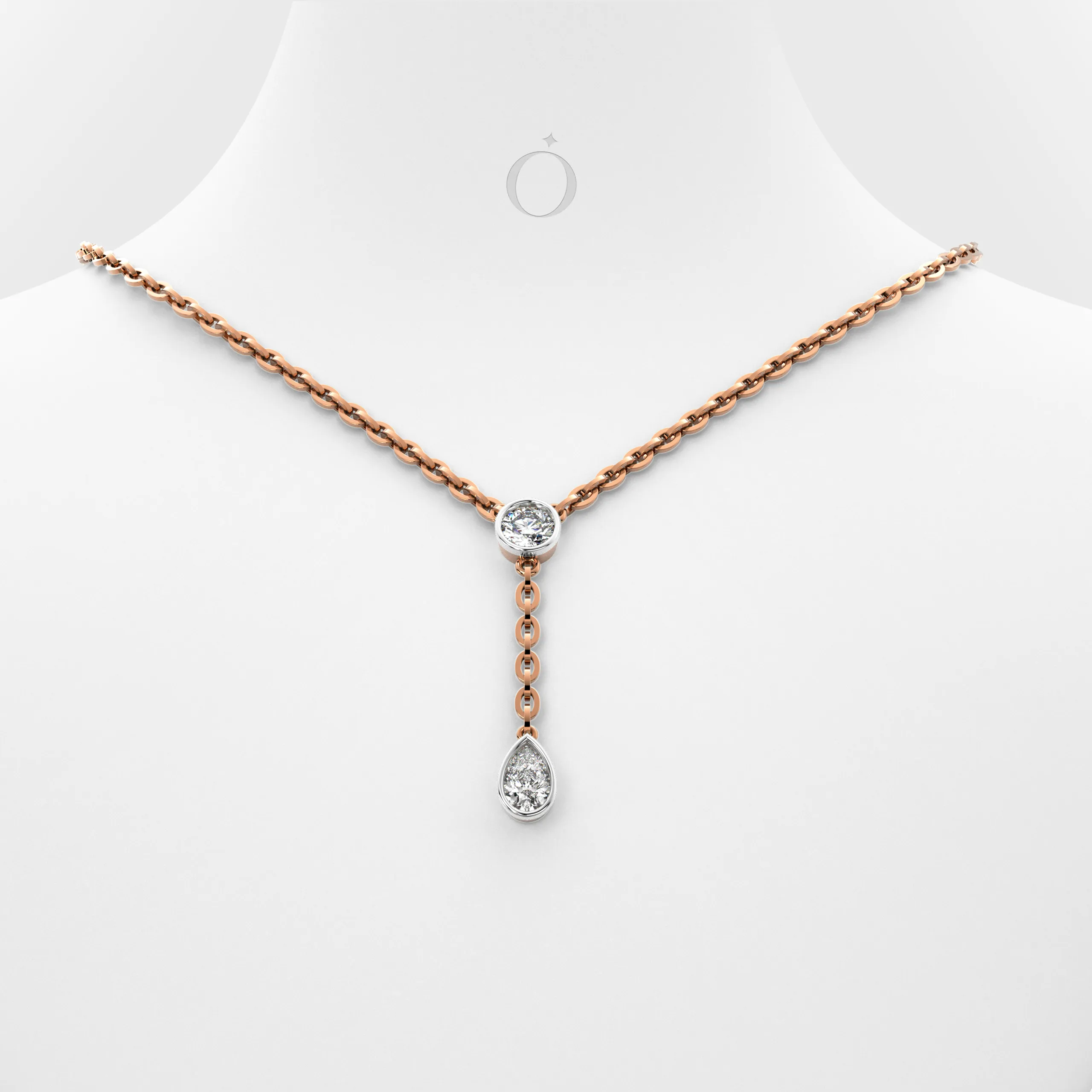 Luna Drop Diamond Necklace