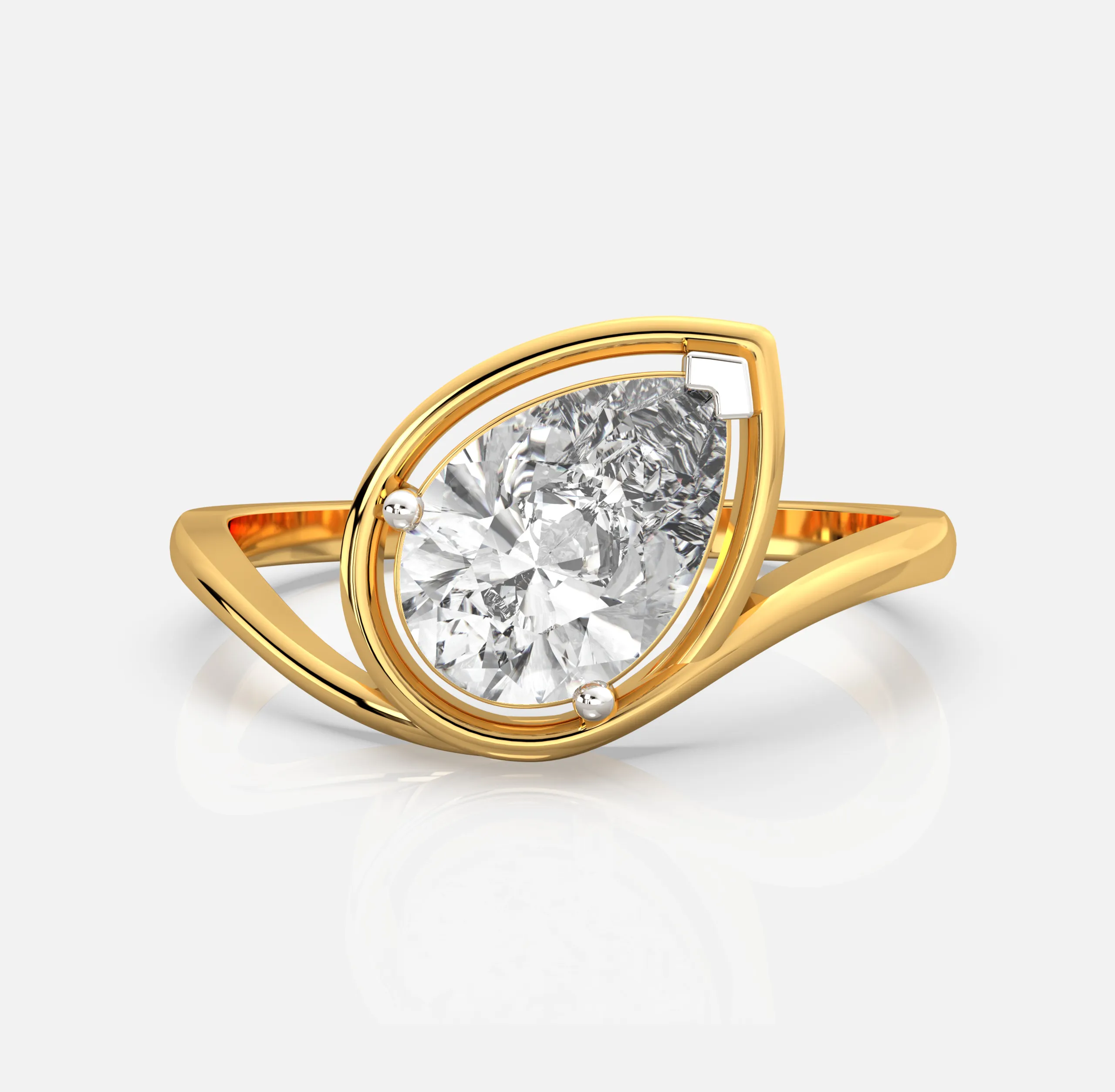 Luna Embrace Pear Diamond Ring