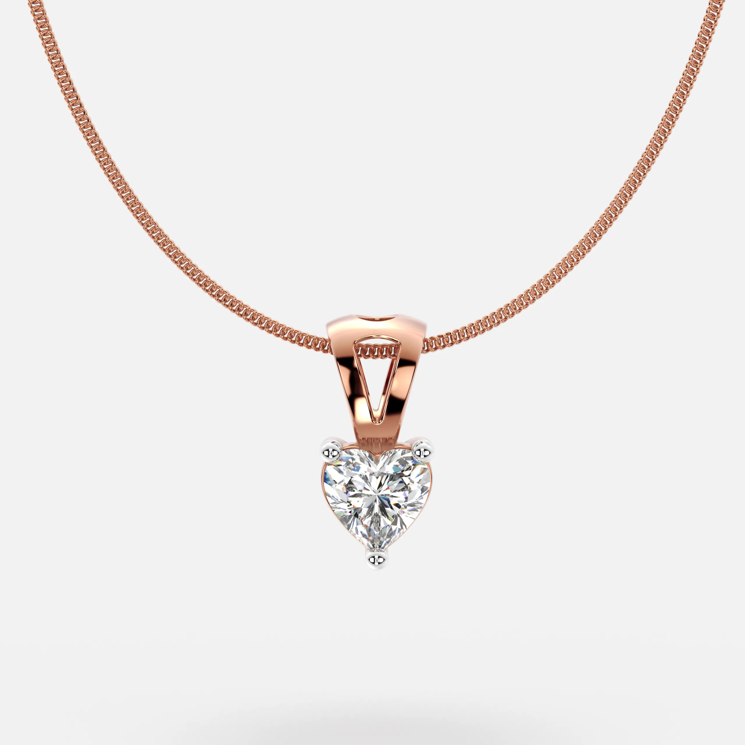 Heart Halo Diamond Pendant