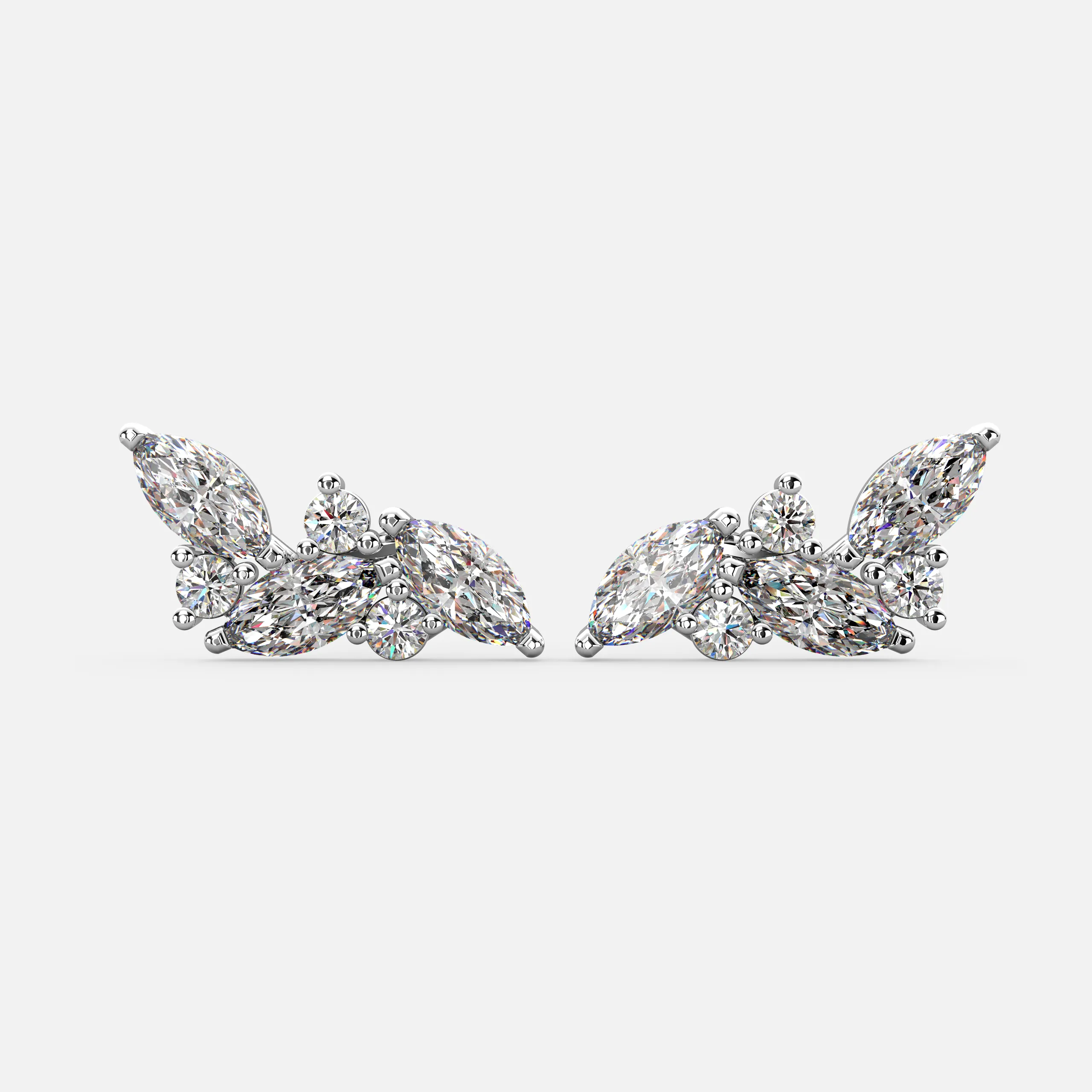 Marquise Bloom Cluster Earrings