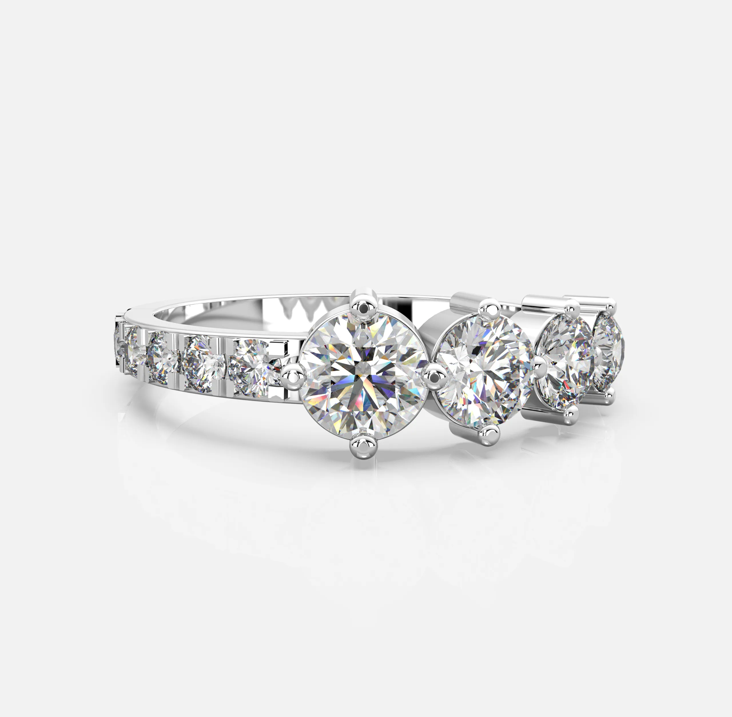 Grace Line Diamond Ring