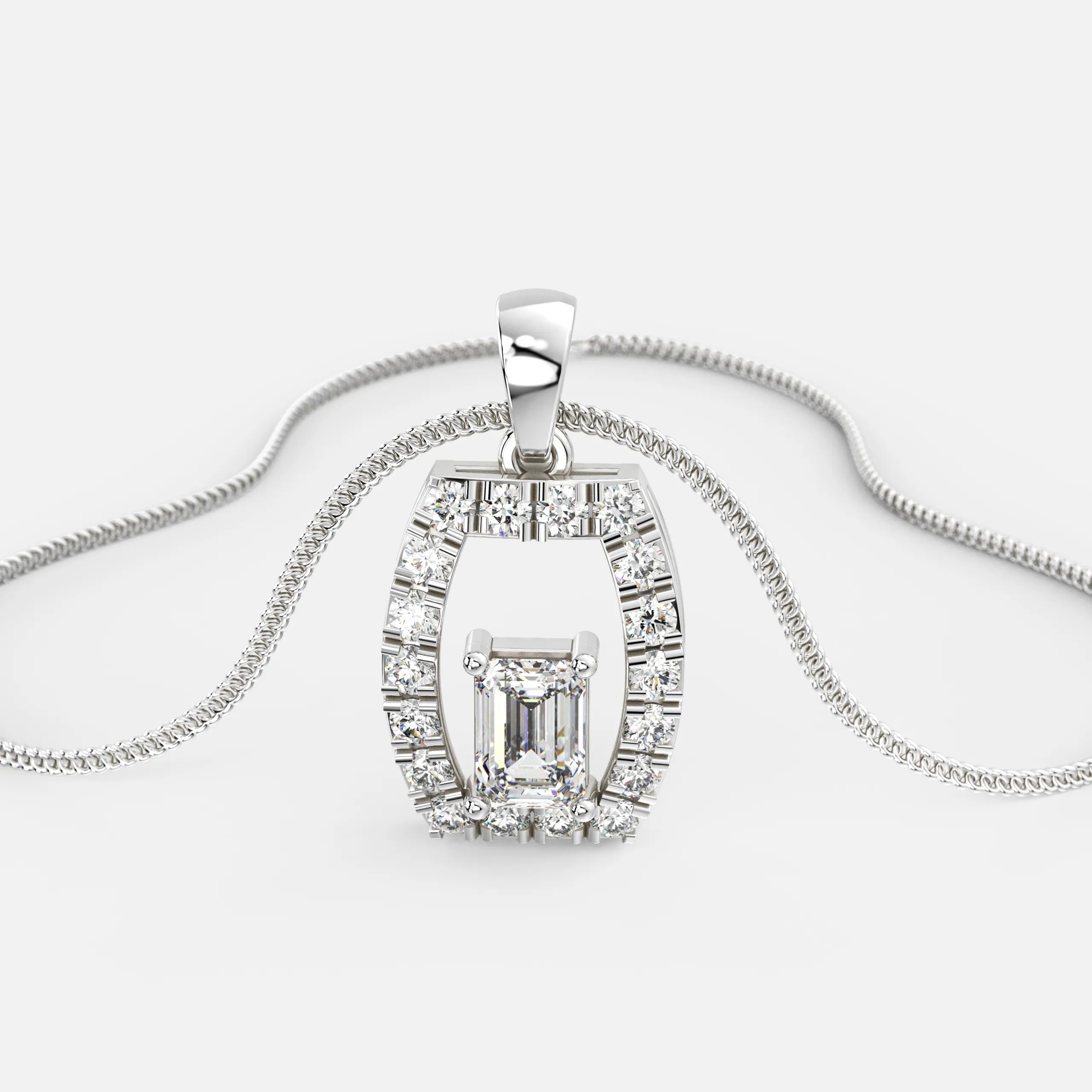 Radiance Frame Diamond Pendant