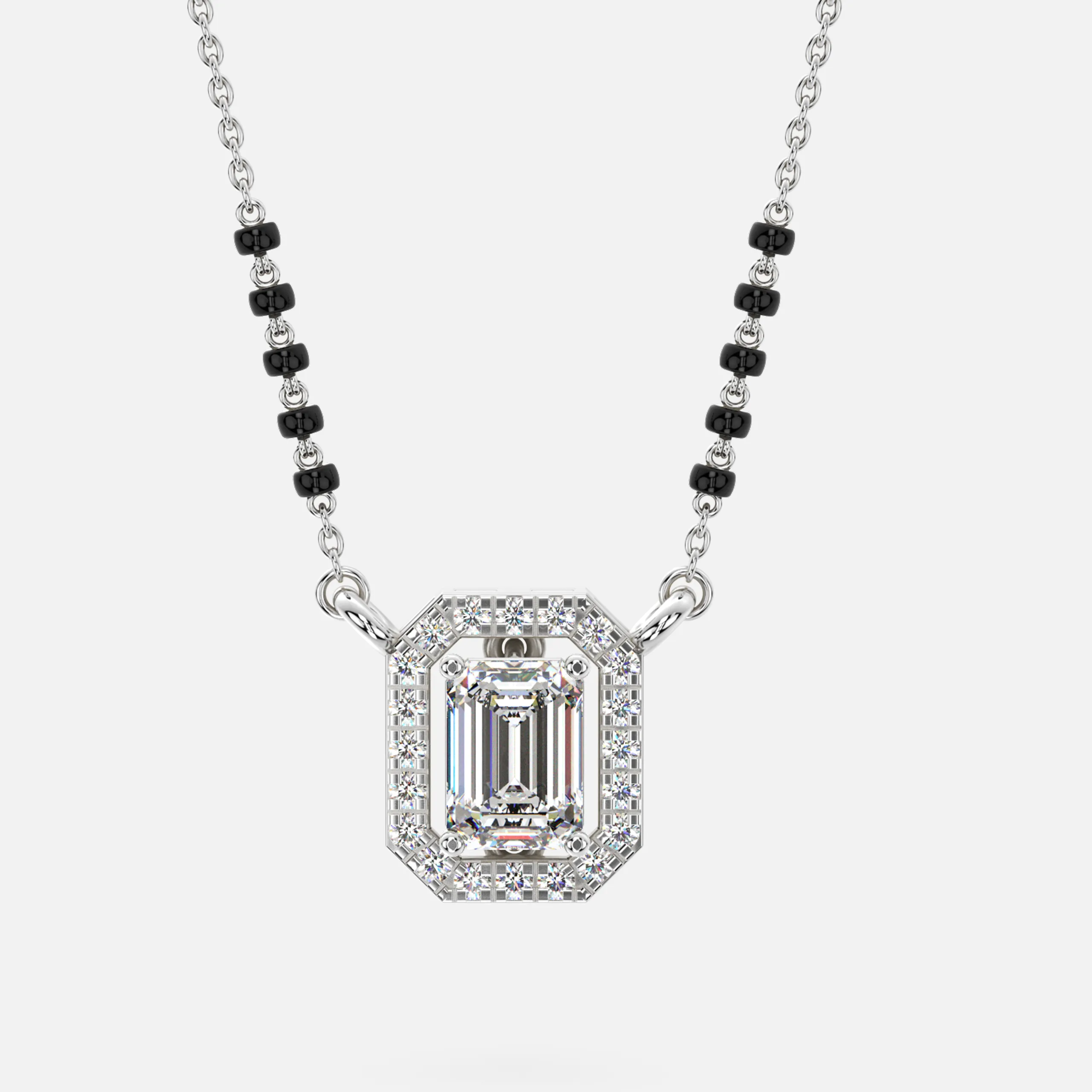 Emerald Mangalsutra Pendant