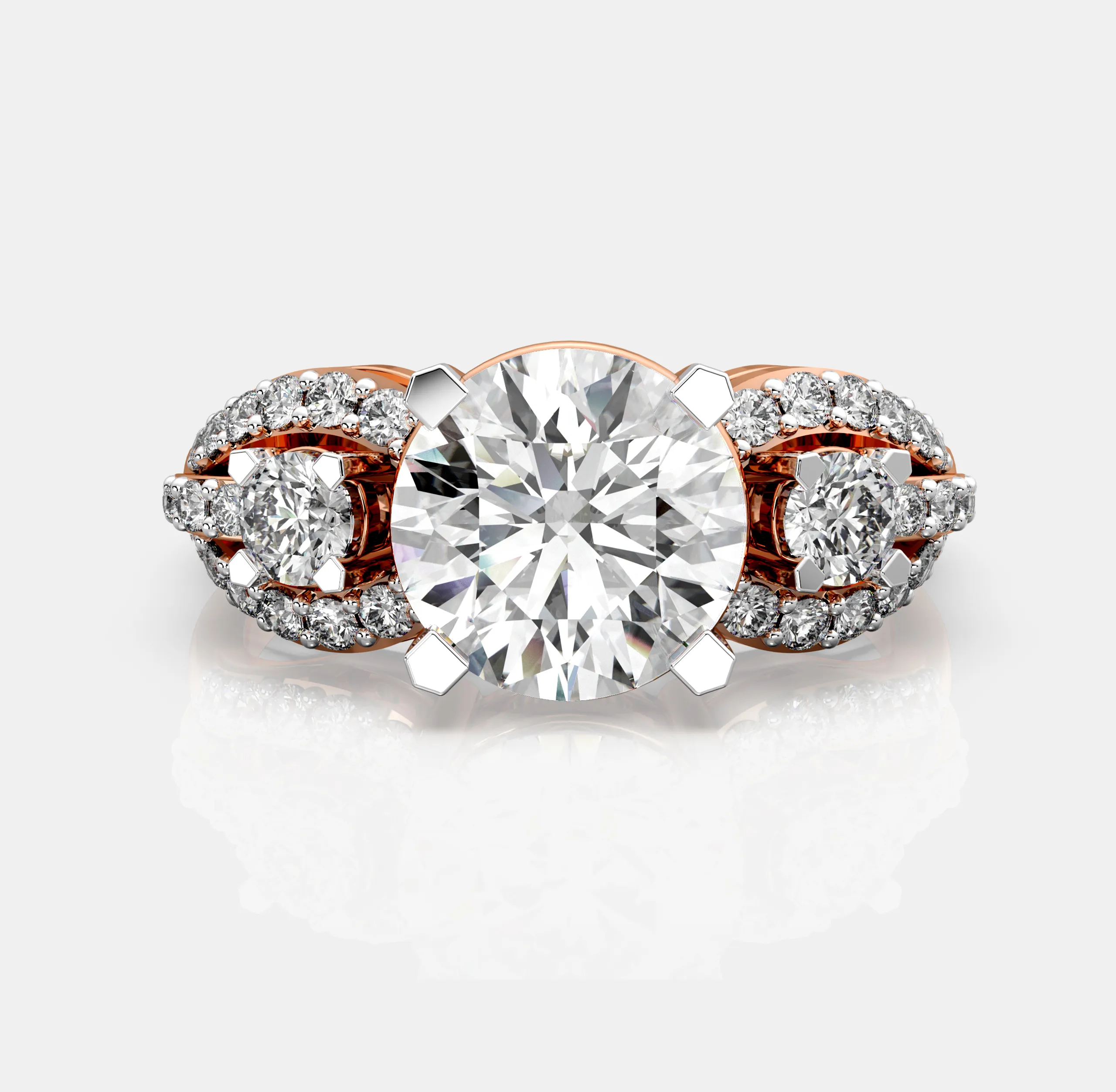 Radiant Crown Diamond Ring