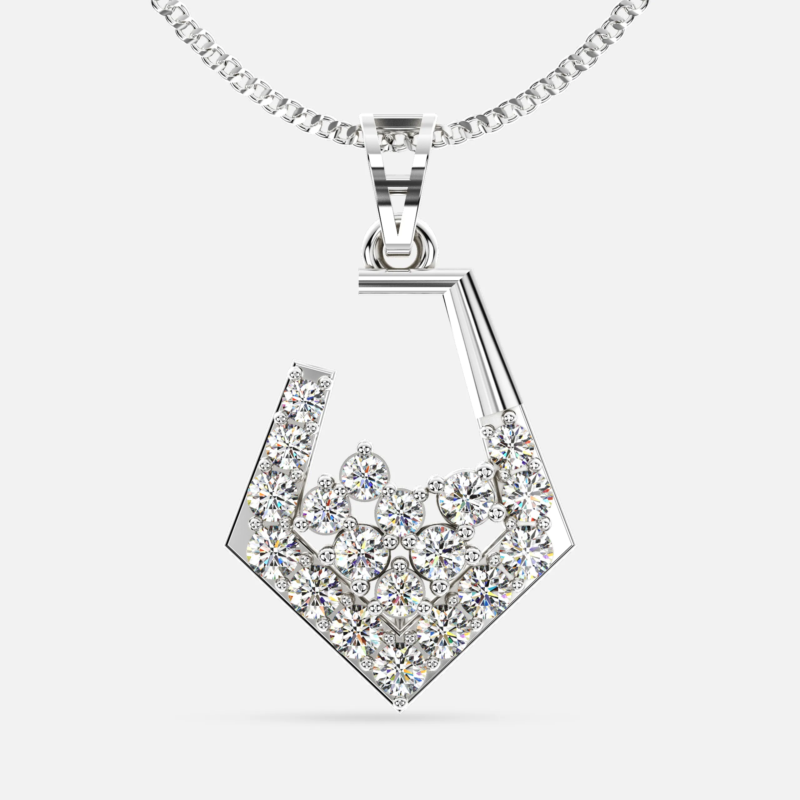 Sterling Sparkle Diamond Pendant