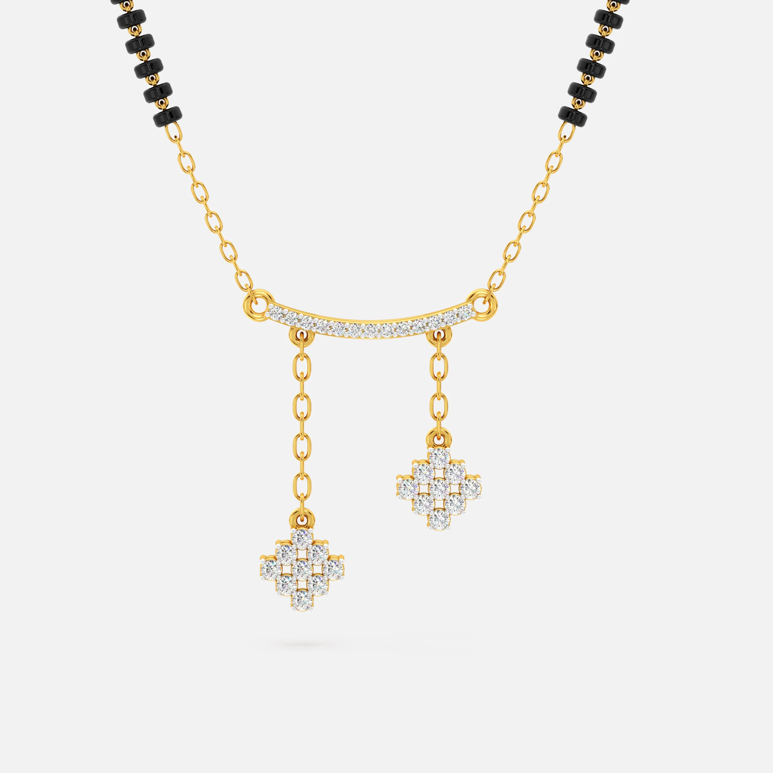 Elegant Diamond Drop Mangalsutra