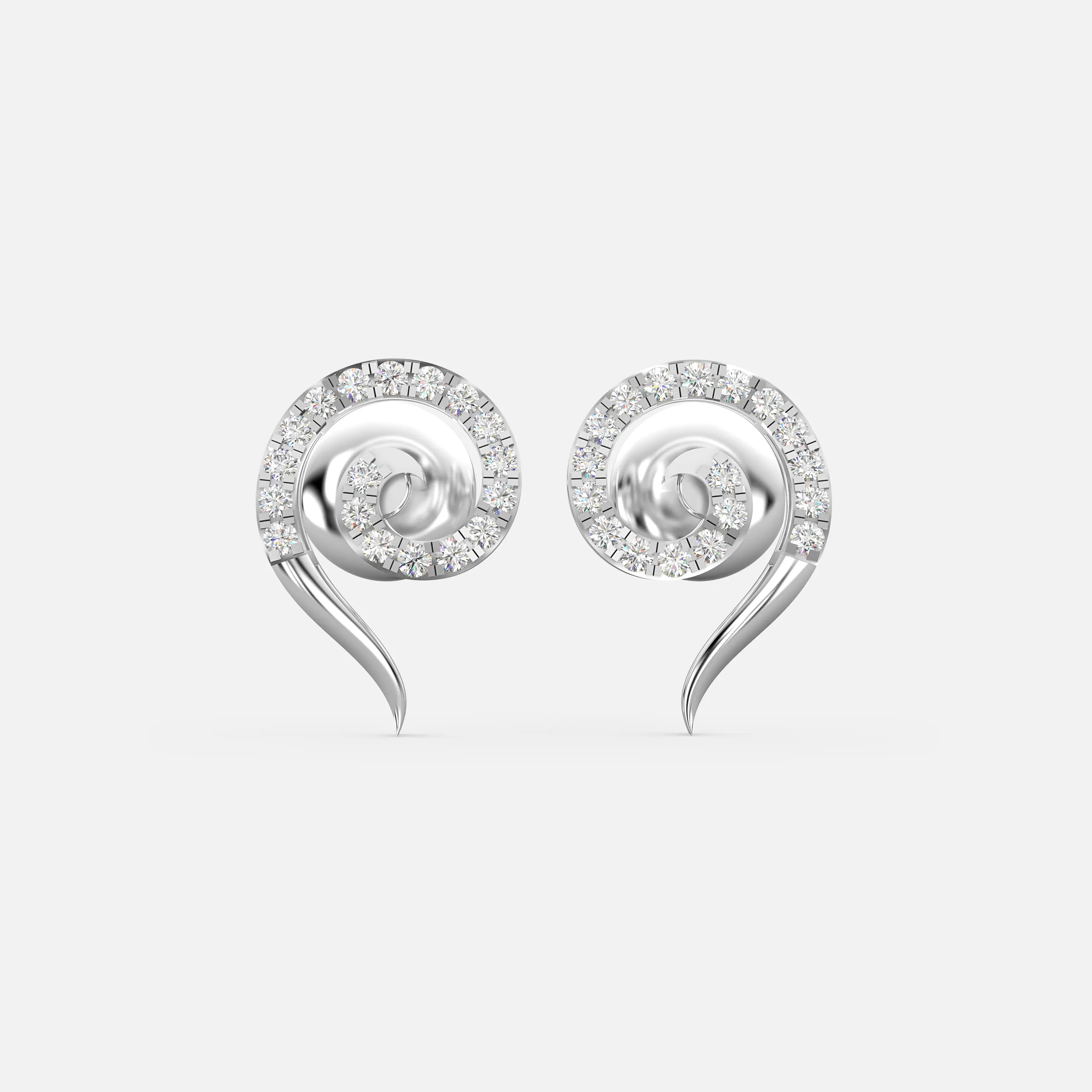 Luna Swirl Diamond Studs