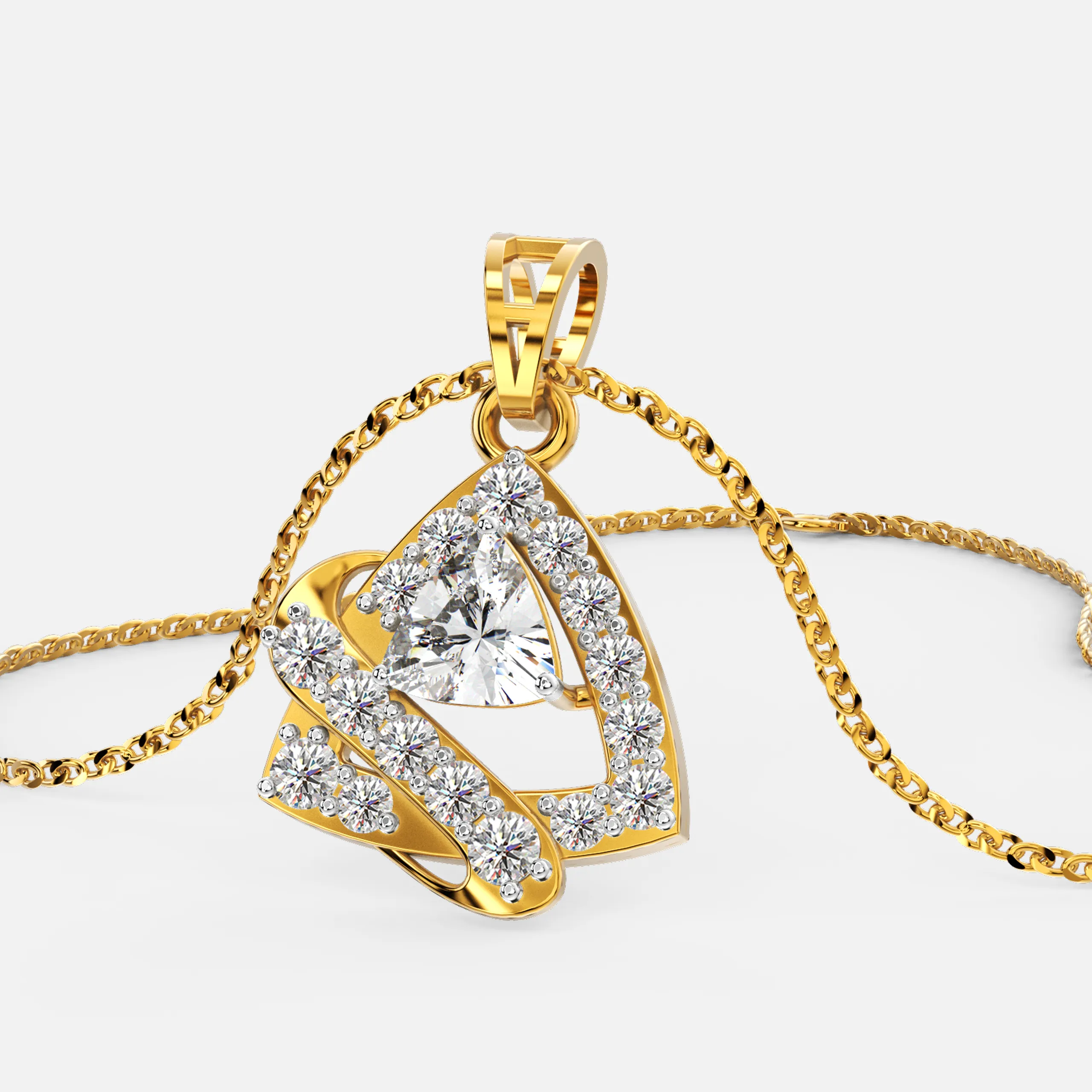 Trillion Grace Diamond Pendant