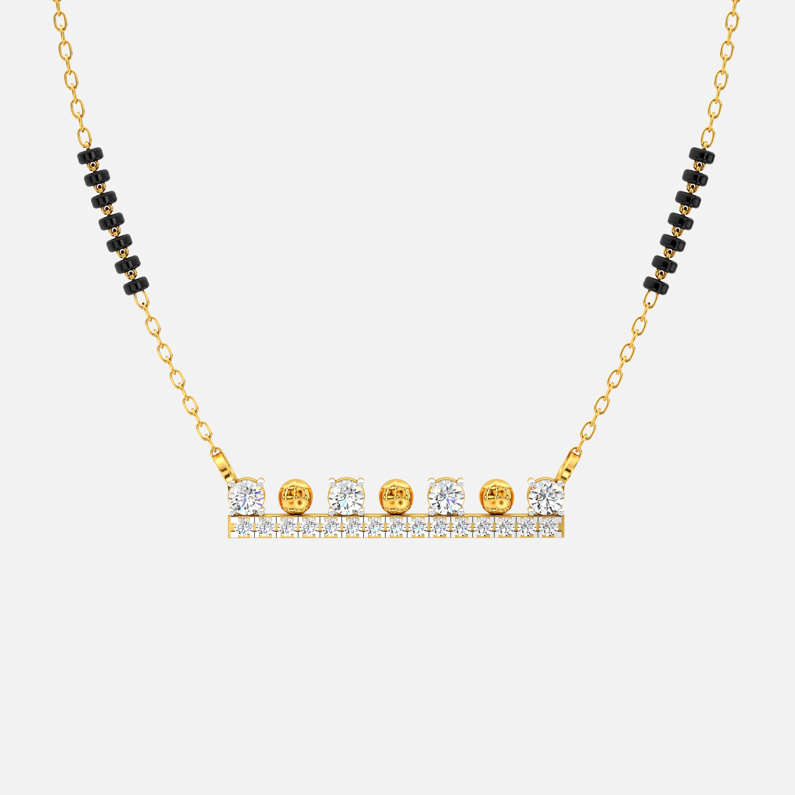Elegant Bar Diamond Mangalsutra