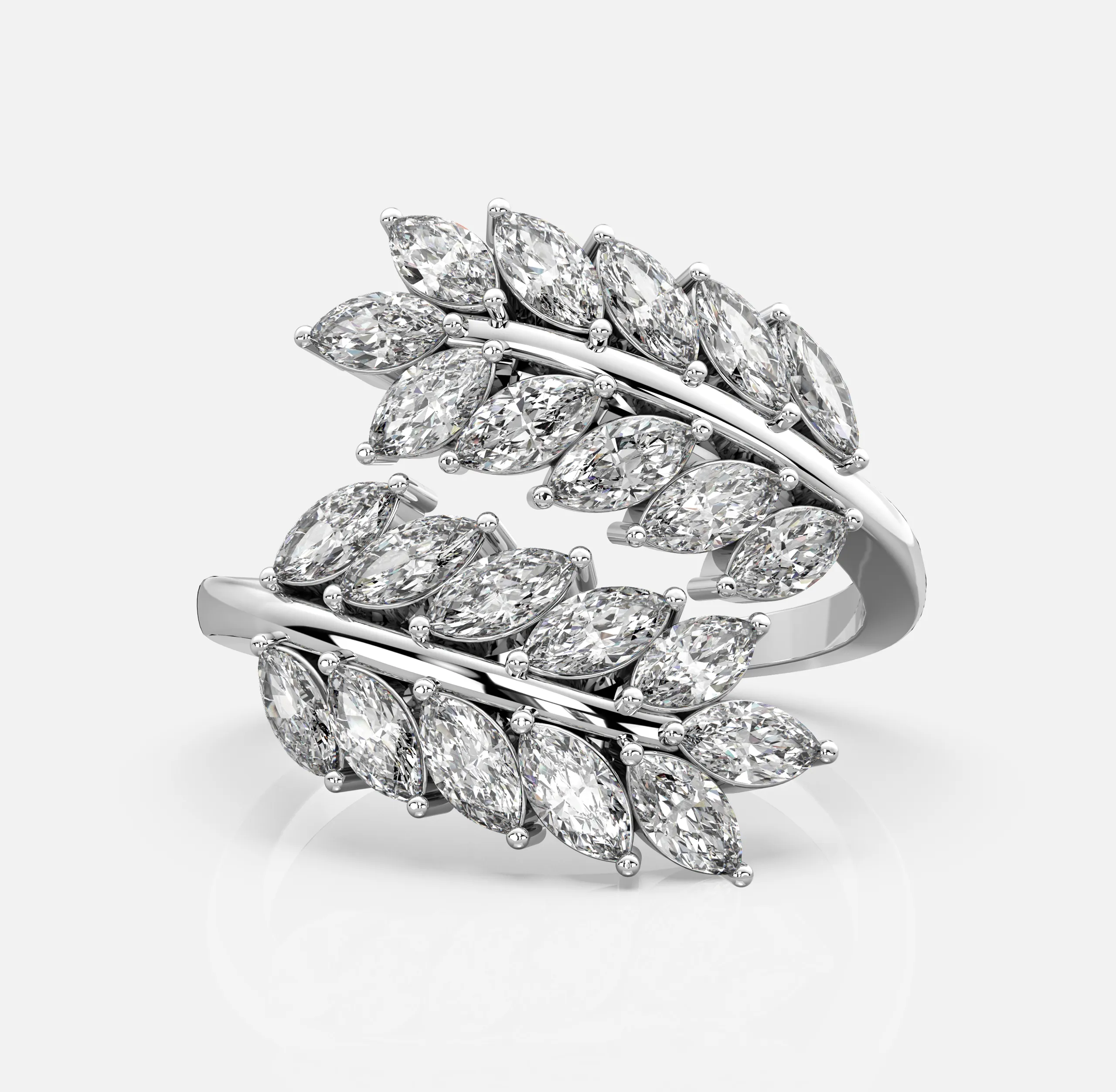 Twin Leaf Ring