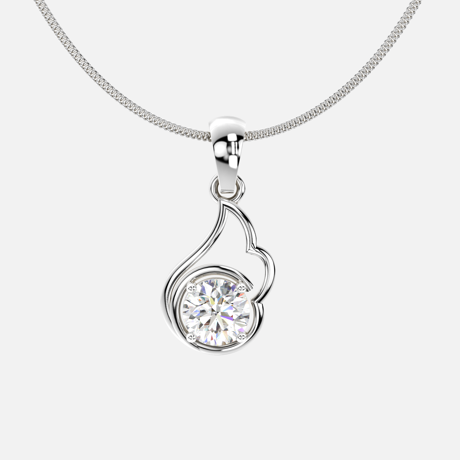 Twilight Teardrop Diamond Pendant