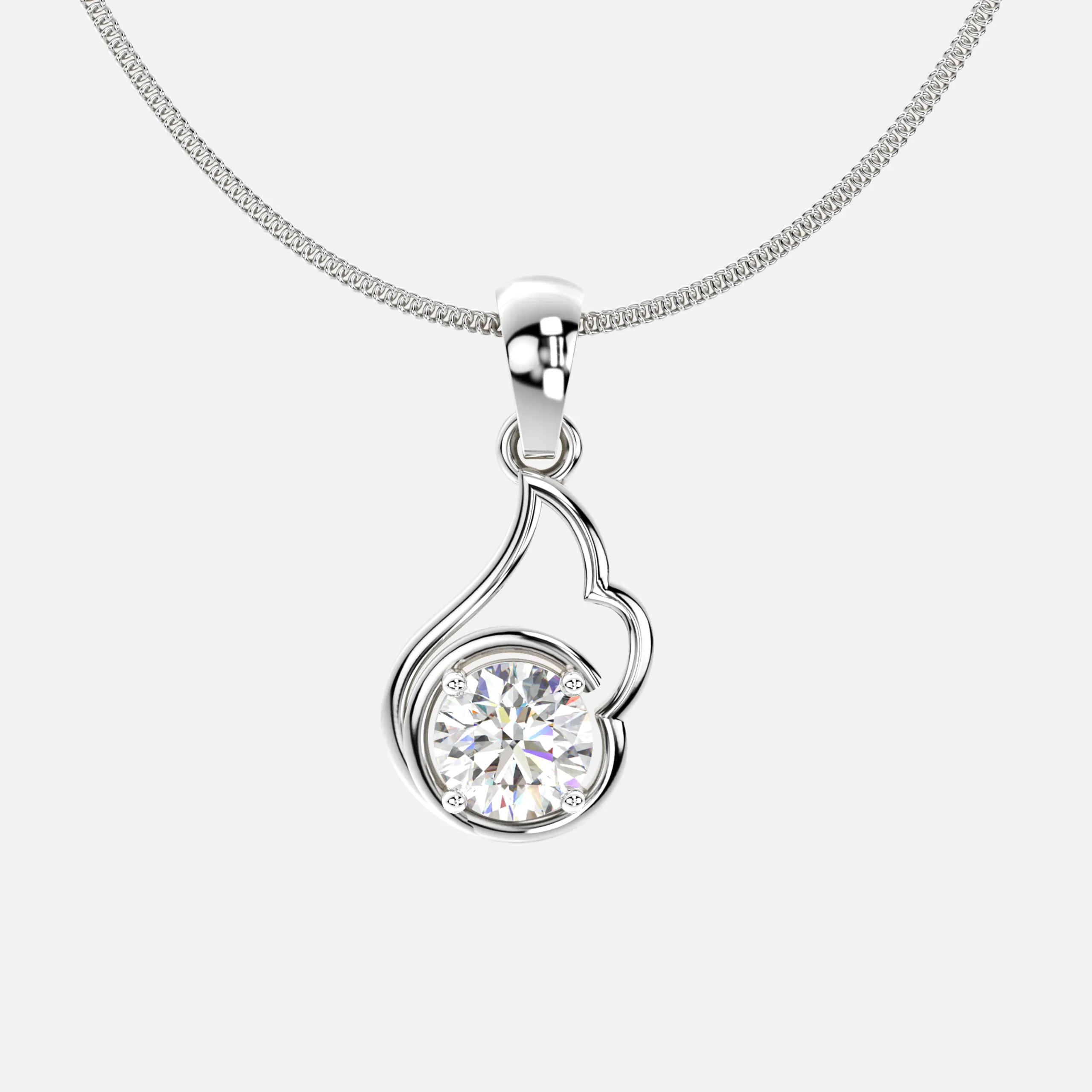 Twilight Teardrop Diamond Pendant