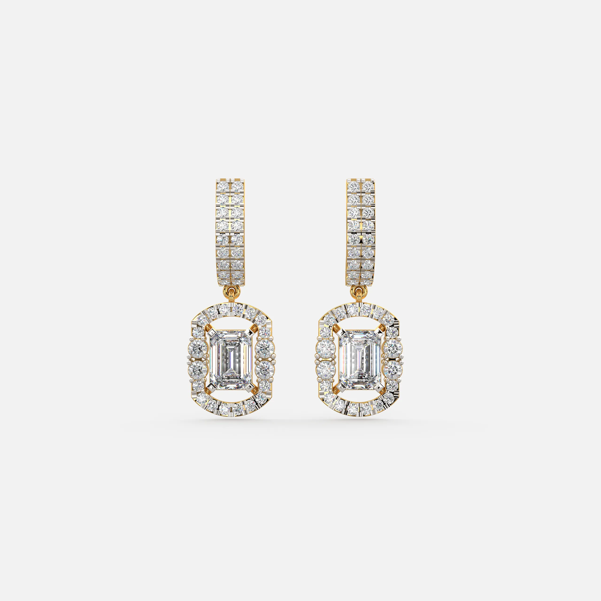 Radiant Halo Drop Earrings