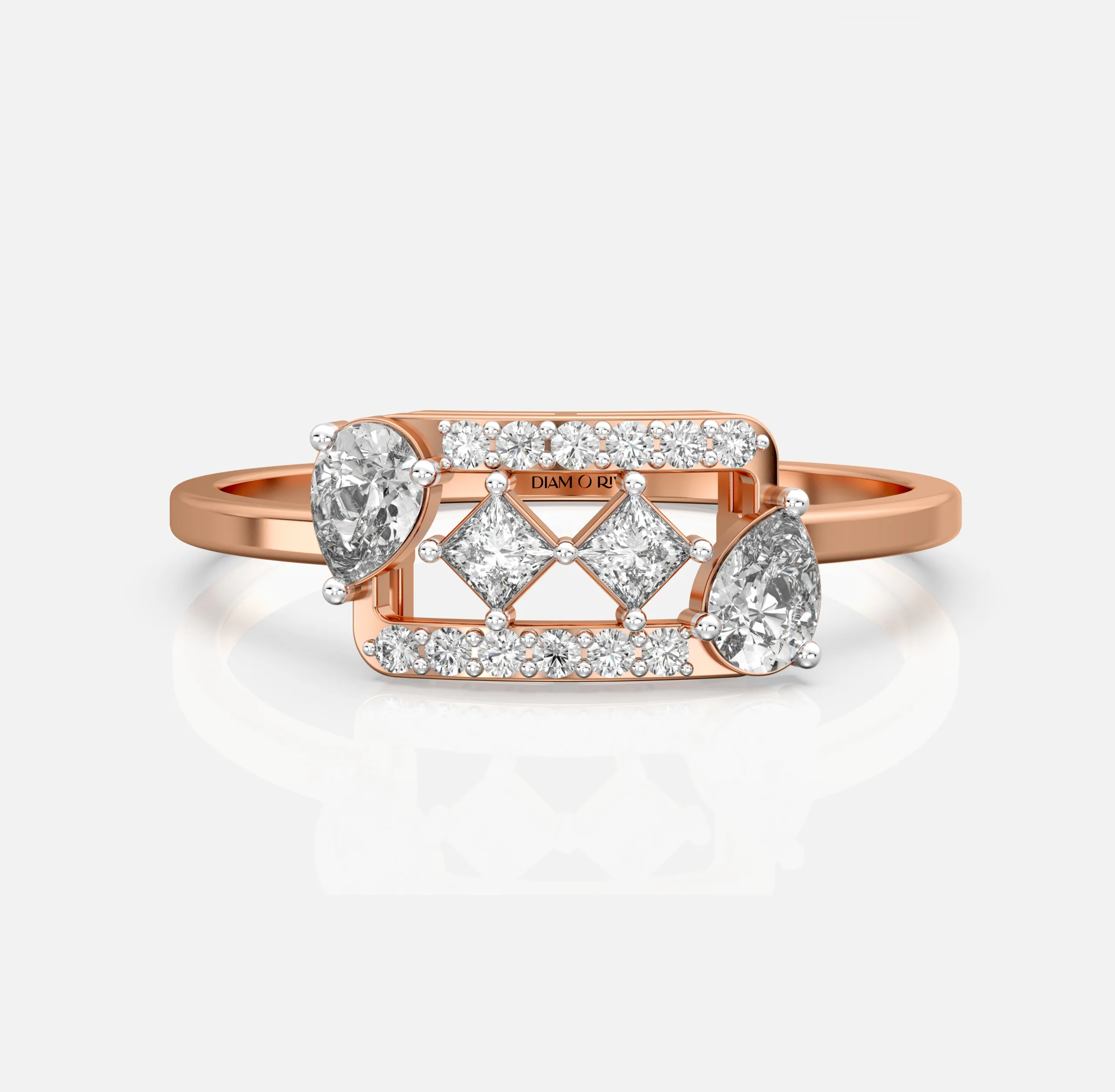 Geometric Elegance Diamond Ring