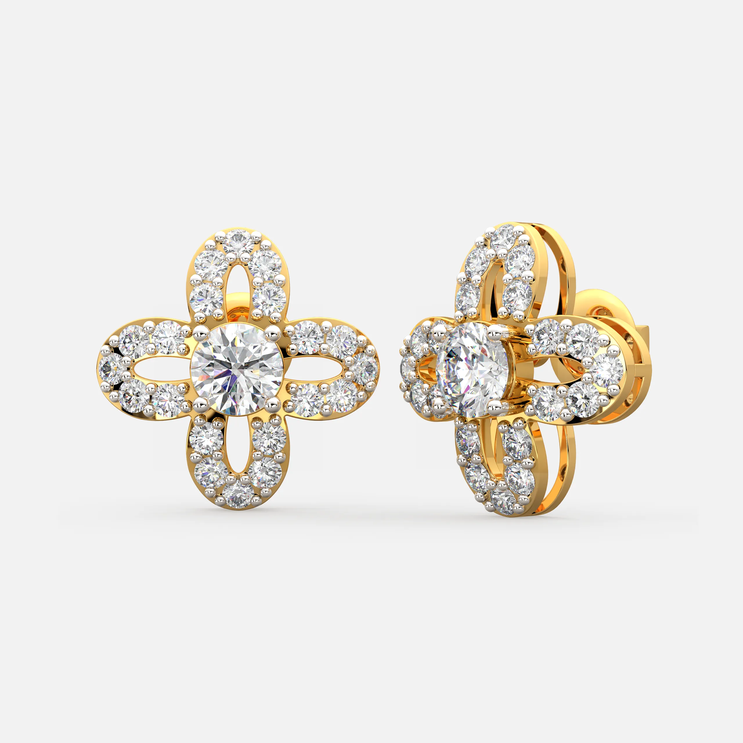 Rosette Diamond Earrings