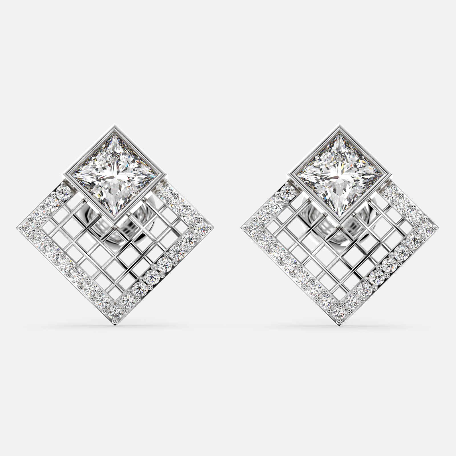 Celestia Grid Diamond Earrings