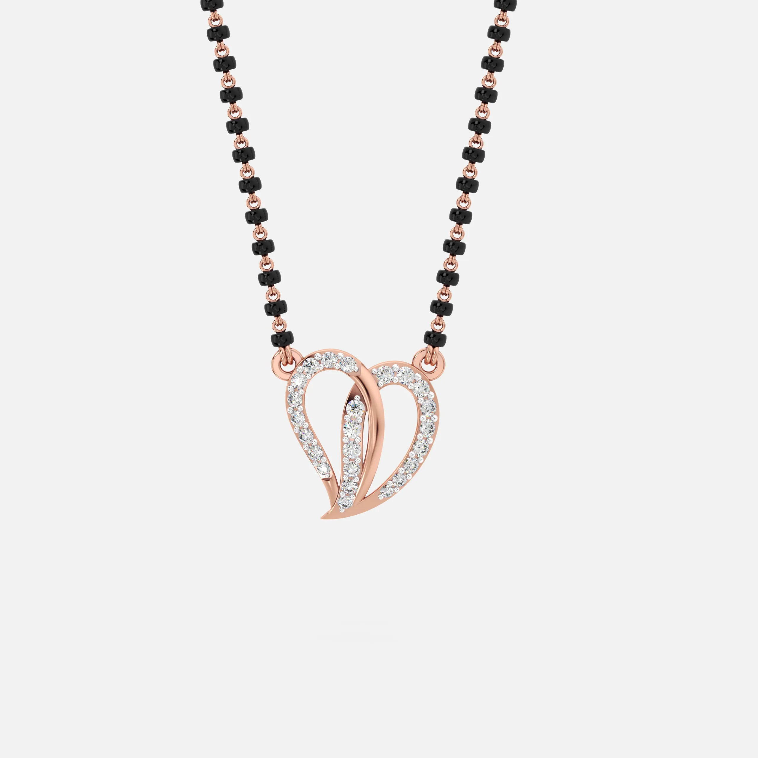 Twin Heart Diamond Mangalsutra